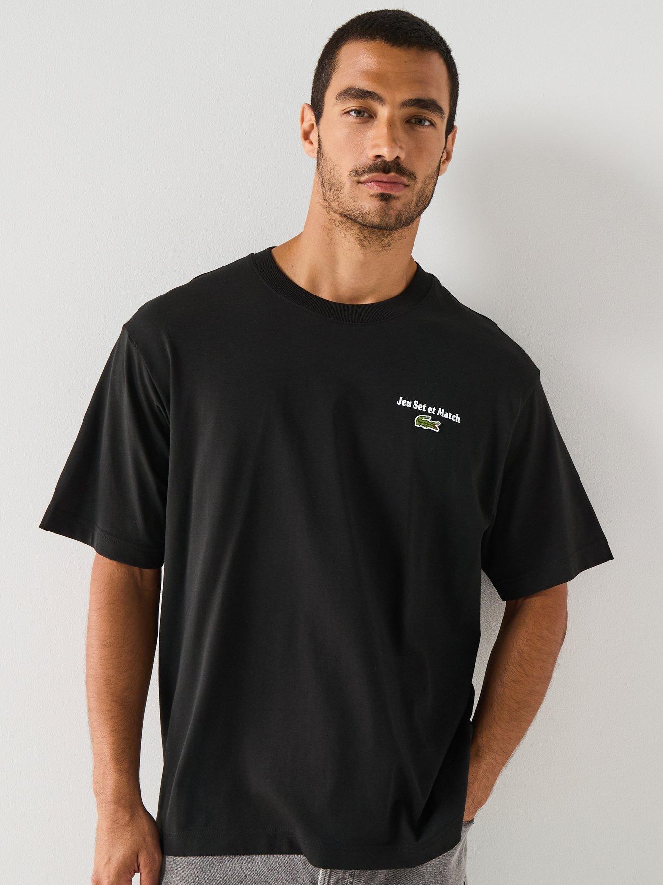 Lacoste Loose Fit Heavy Jersey Backprint T-shirt - Black