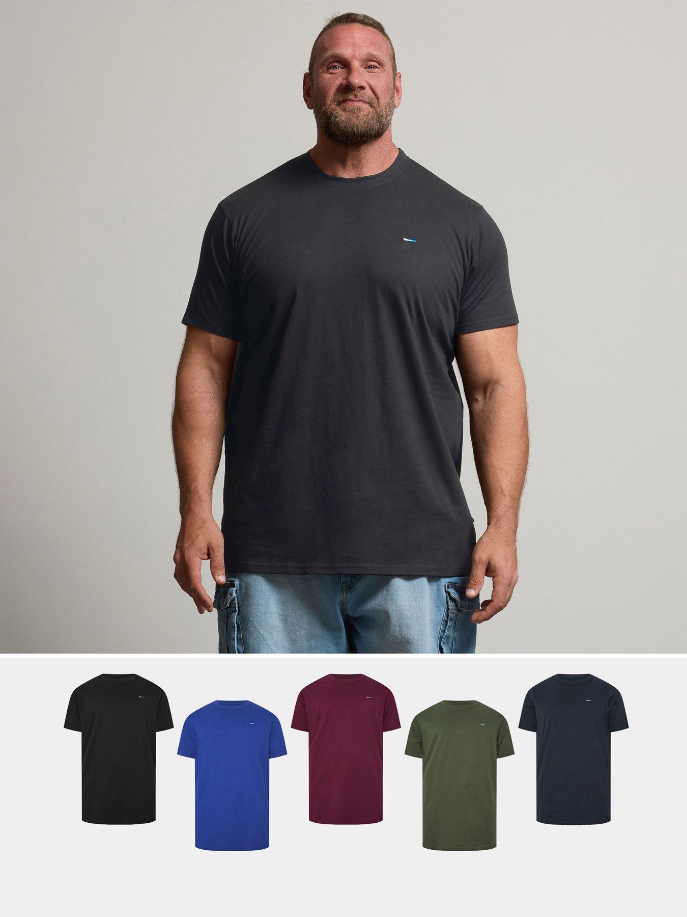 badrhino-5-pack-basic-t-shirt-blue