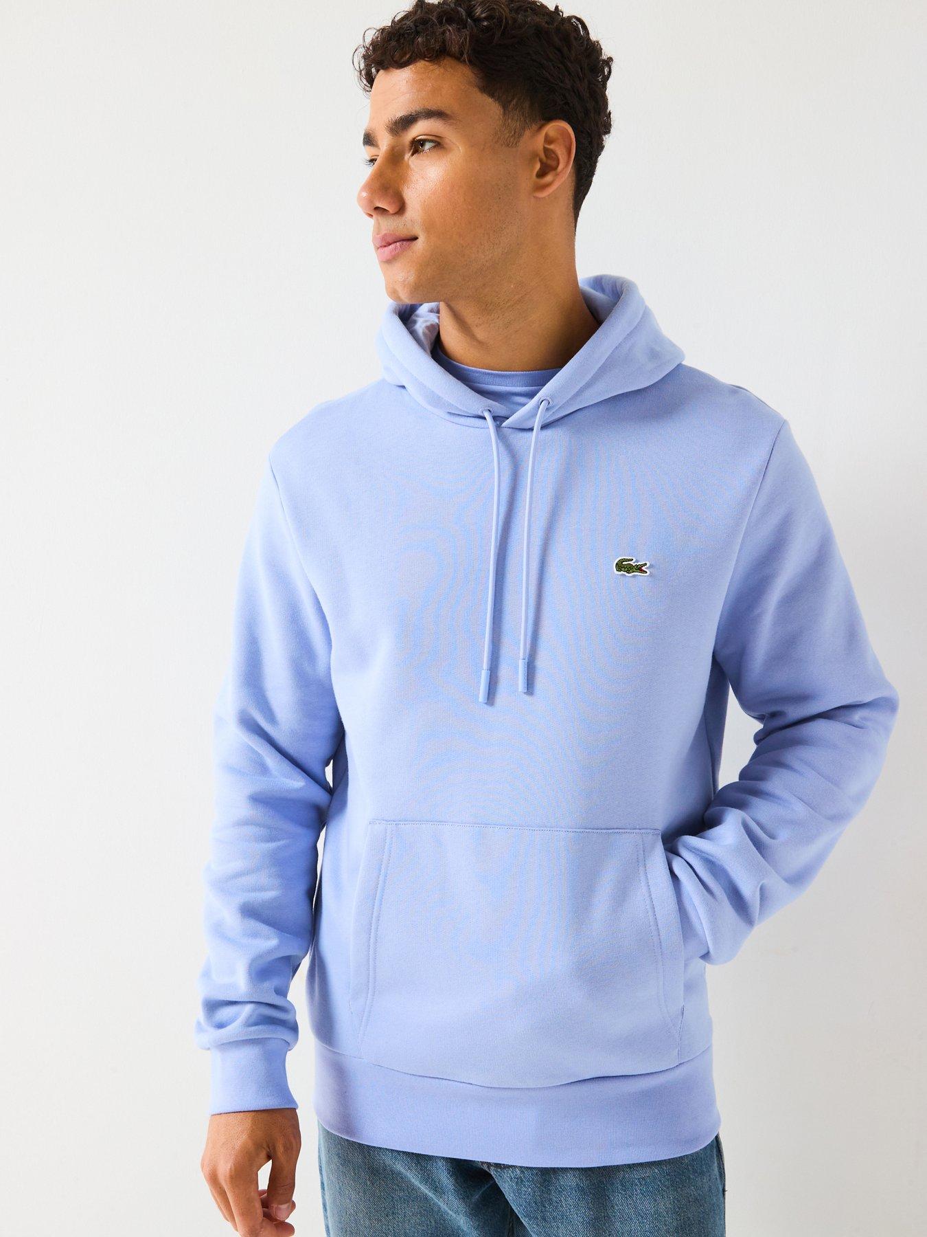 Lacoste Brushed Fleece Hoodie- Purple