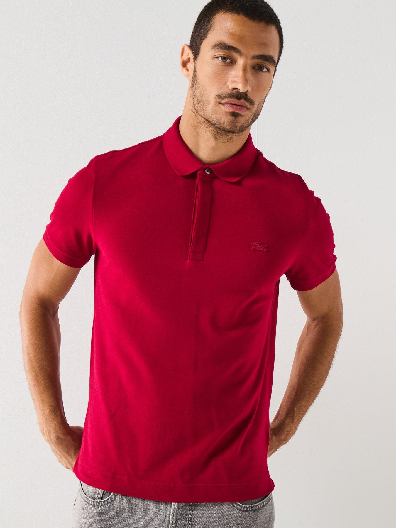 Lacoste Lacoste Paris Premium Short Sleeve Polo Shirt - Red