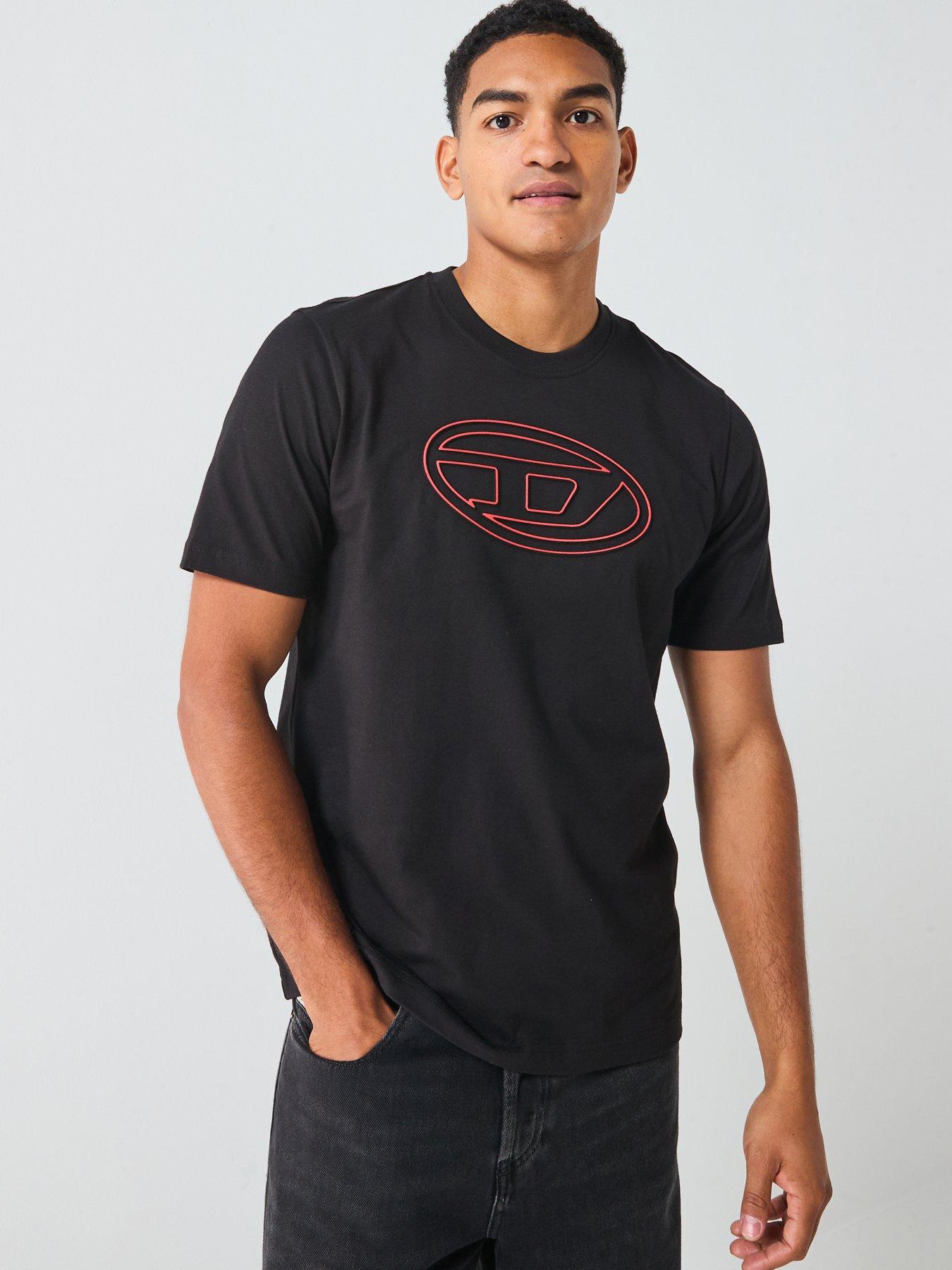 Diesel Big D Oval T-Shirt- Black