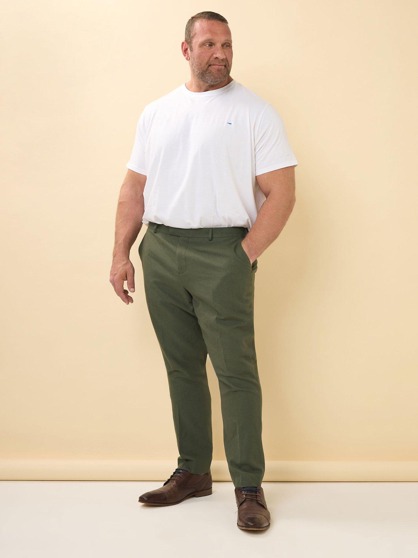 Image 2 of 5 of BadRhino Linen Suit Trousers 31" - Green
