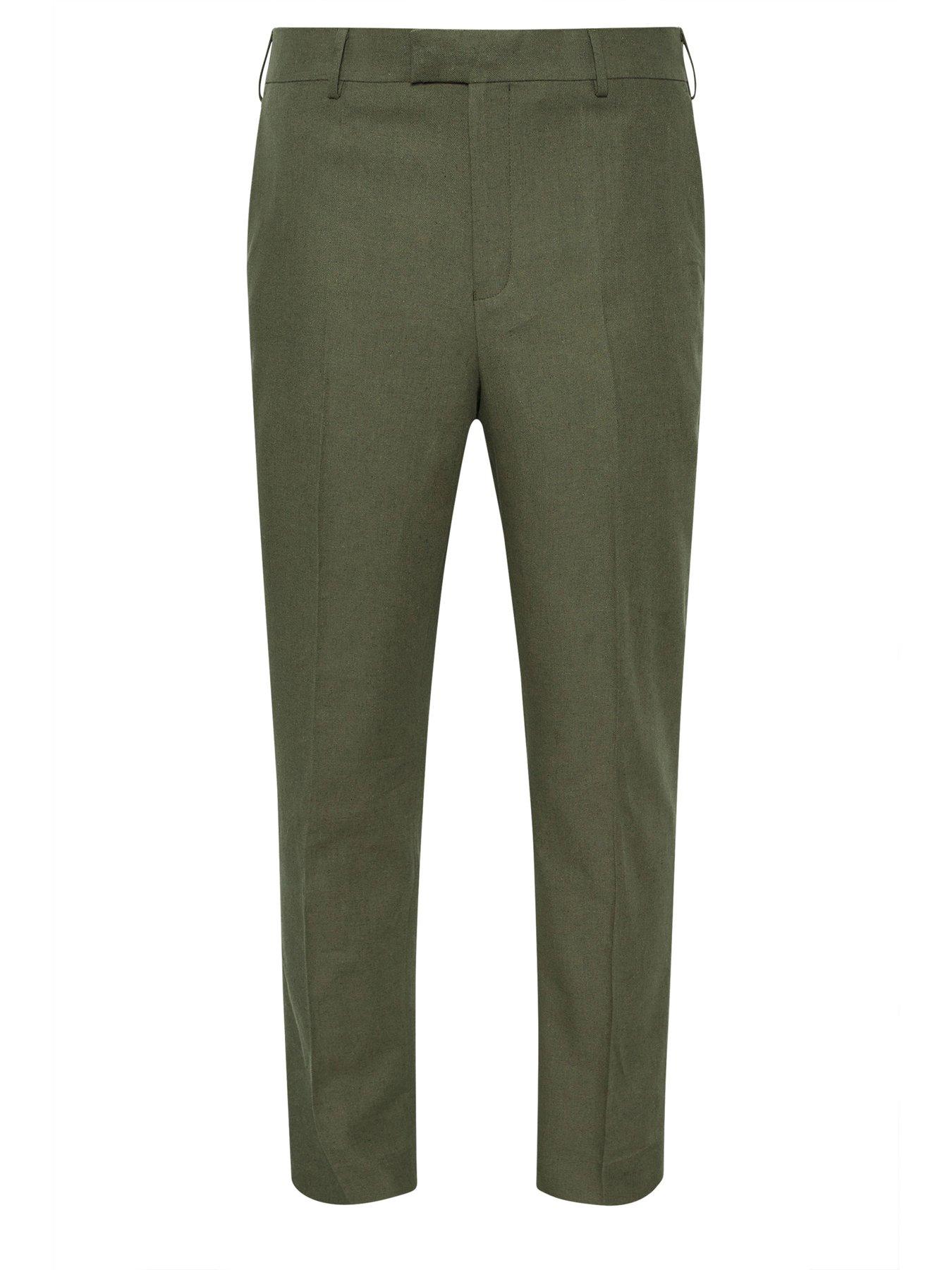 Image 4 of 5 of BadRhino Linen Suit Trousers 31" - Green