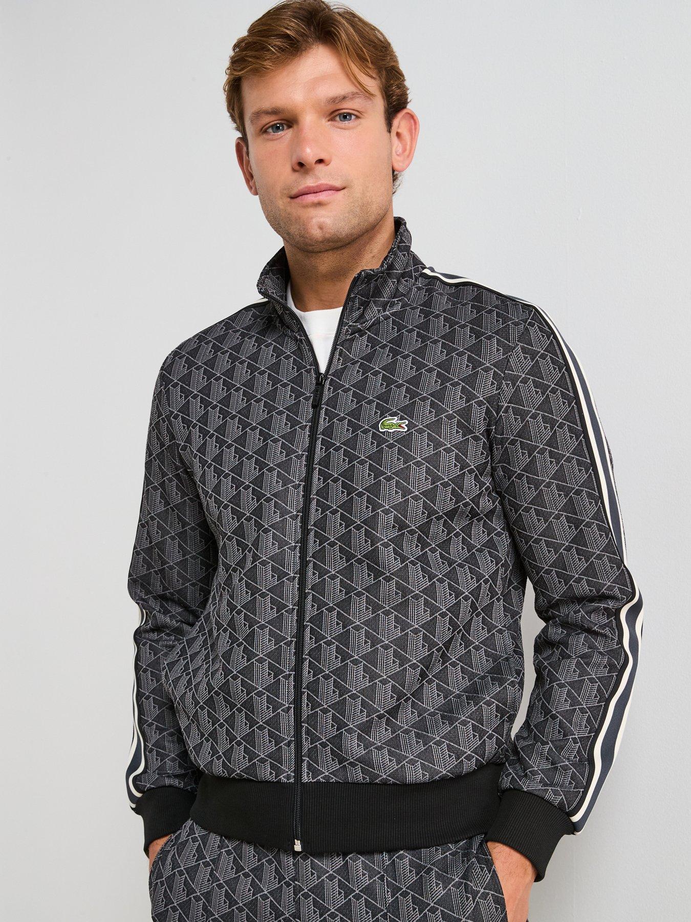 Lacoste Lacoste Paris Premium Monogram Zipped Track Top - Black