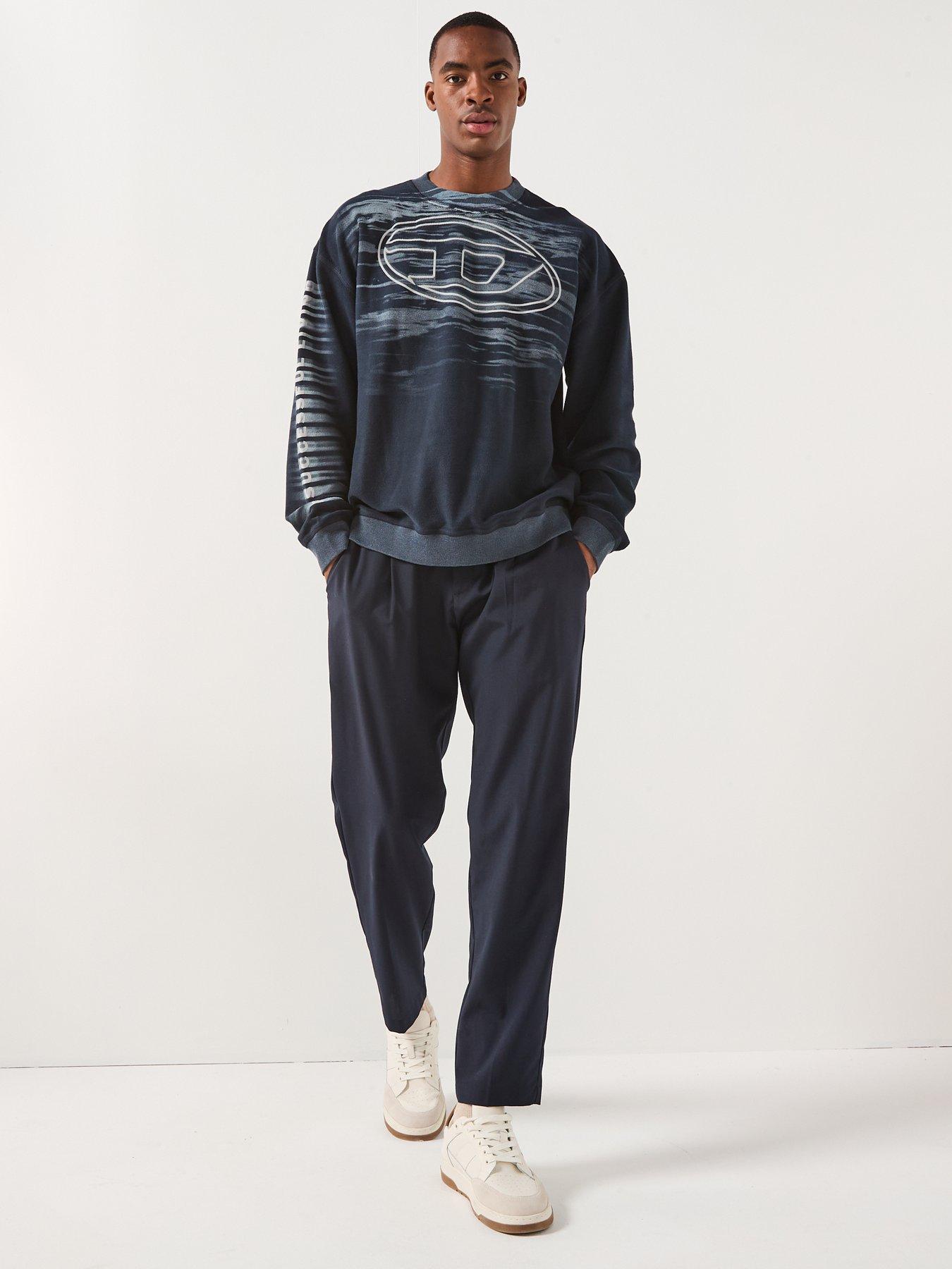 Image 3 of 5 of Diesel T-t1 Large Logo Crew Sweatshirt - Navy