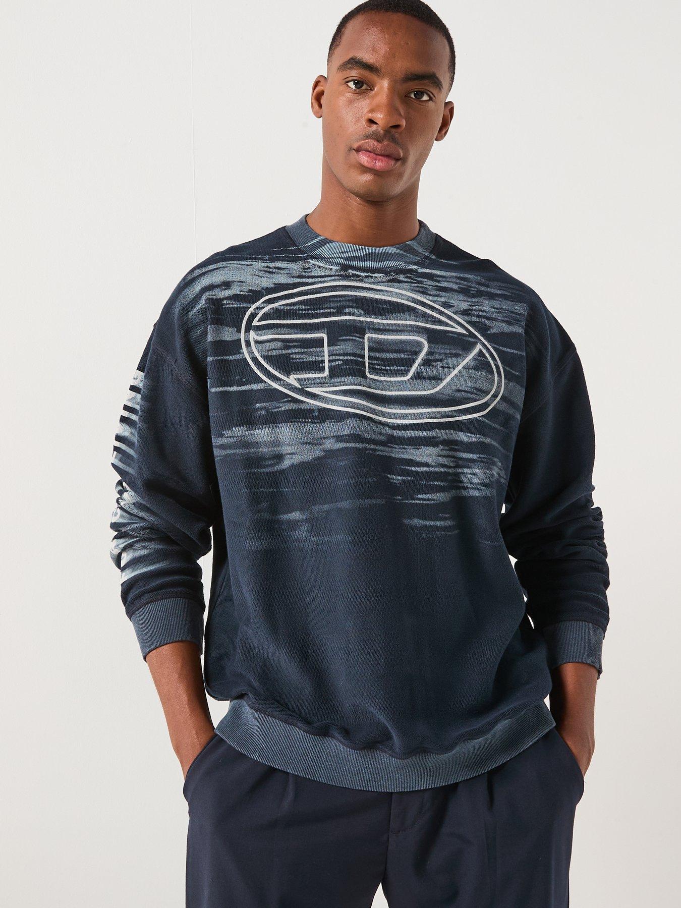 Image 5 of 5 of Diesel T-t1 Large Logo Crew Sweatshirt - Navy