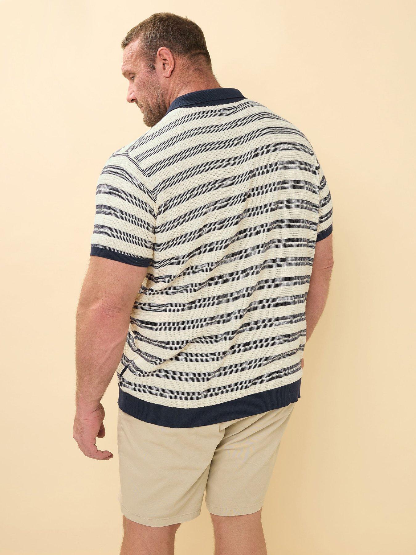 Image 2 of 4 of BadRhino Knitted Polo Shirt - Blue