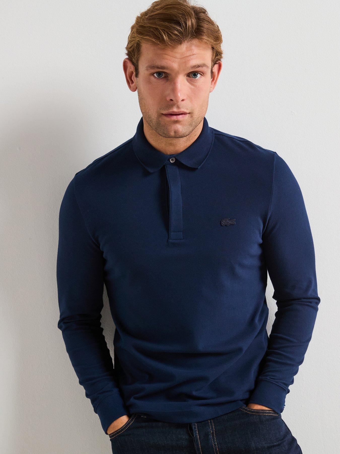 Lacoste Lacoste Paris Premium Long Sleeve Polo Shirt - Navy