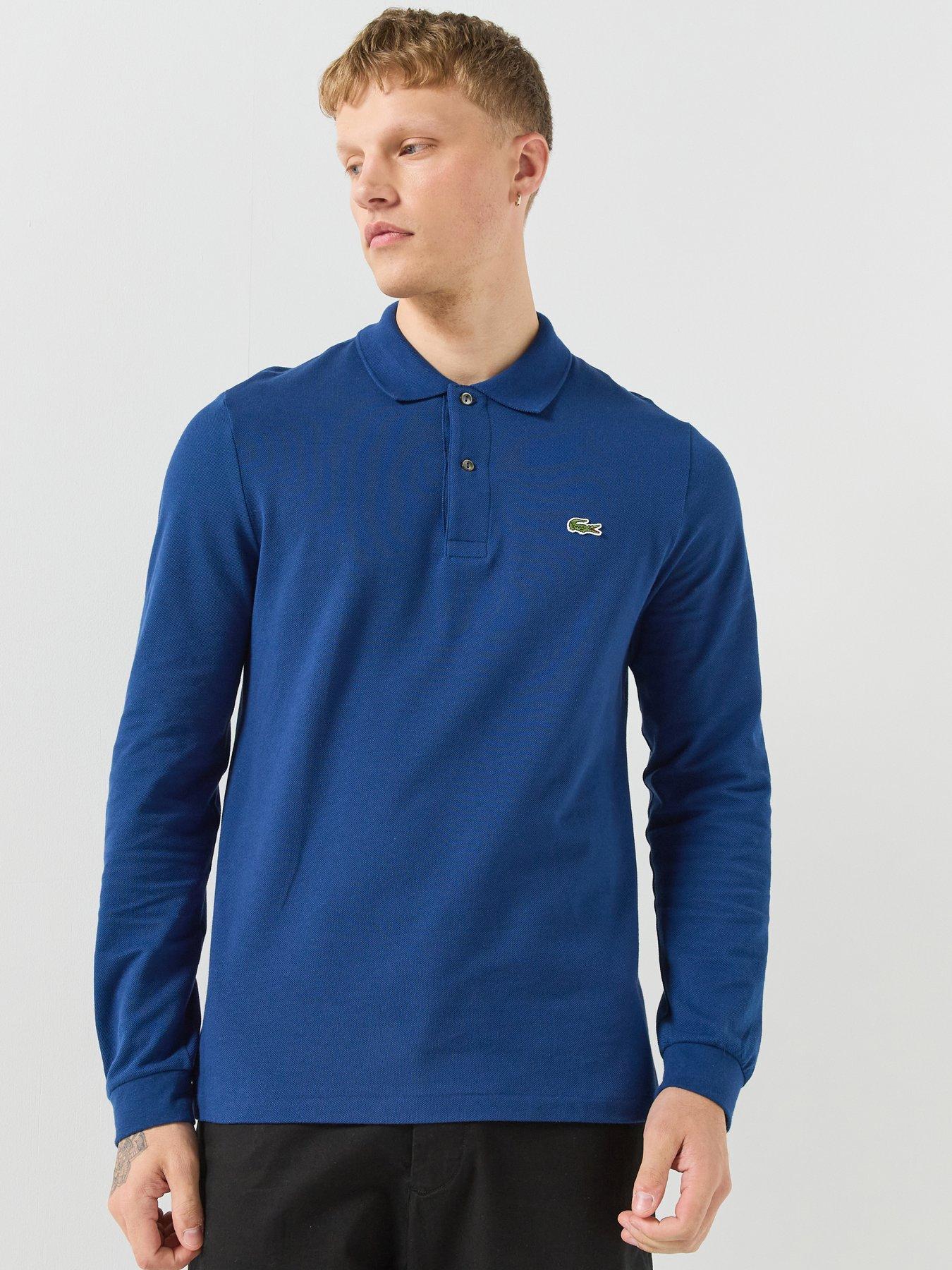 Lacoste Classic Fit L.12.12 Pique Long Sleeve Polo Shirt - Blue
