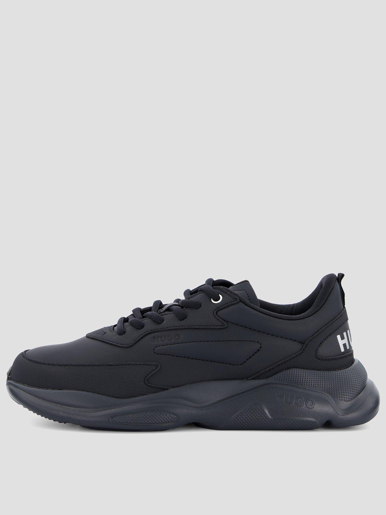 HUGO Leon Run PU Trainers - Black