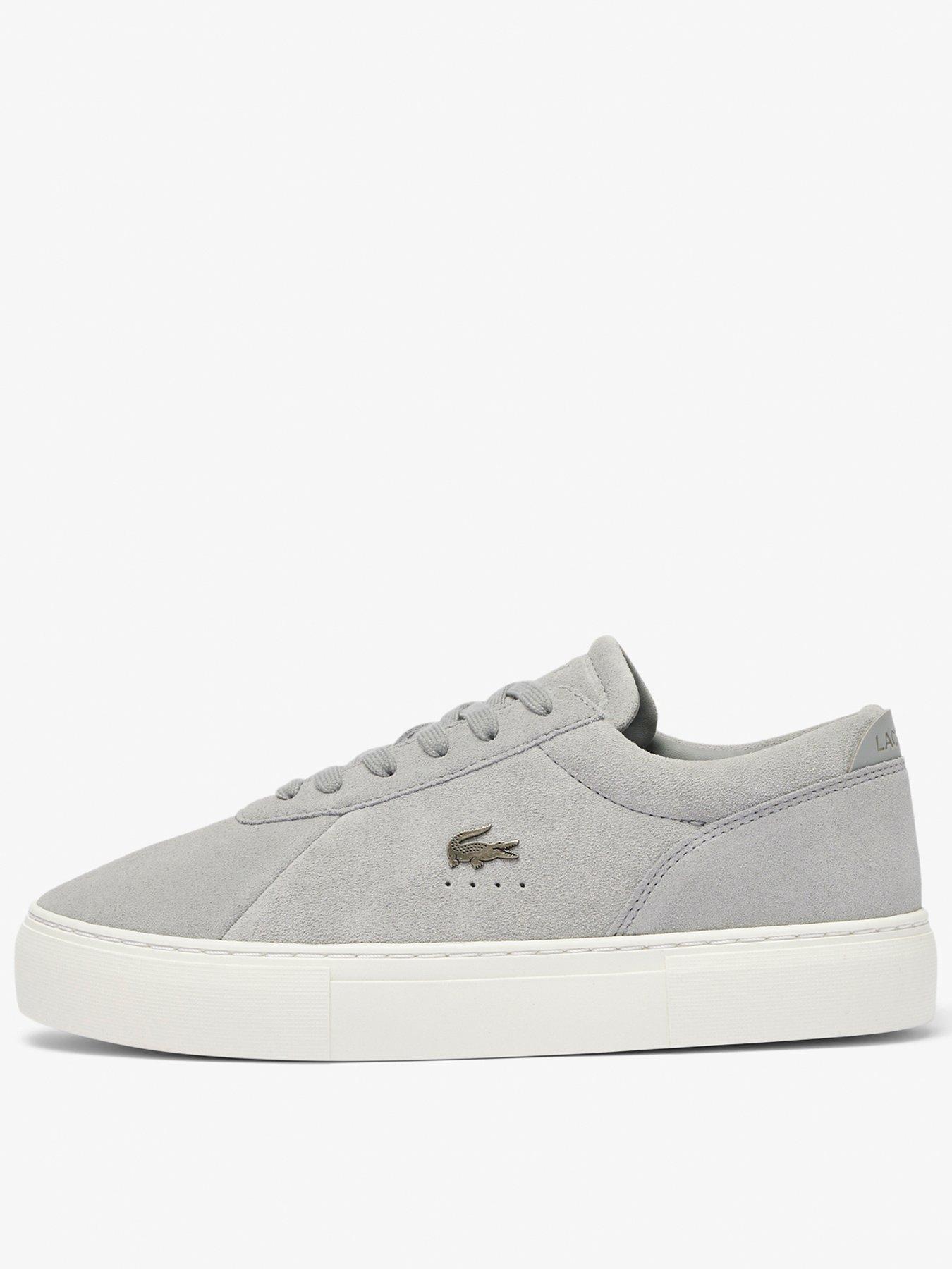 Lacoste Court Set Suede Trainers - Grey