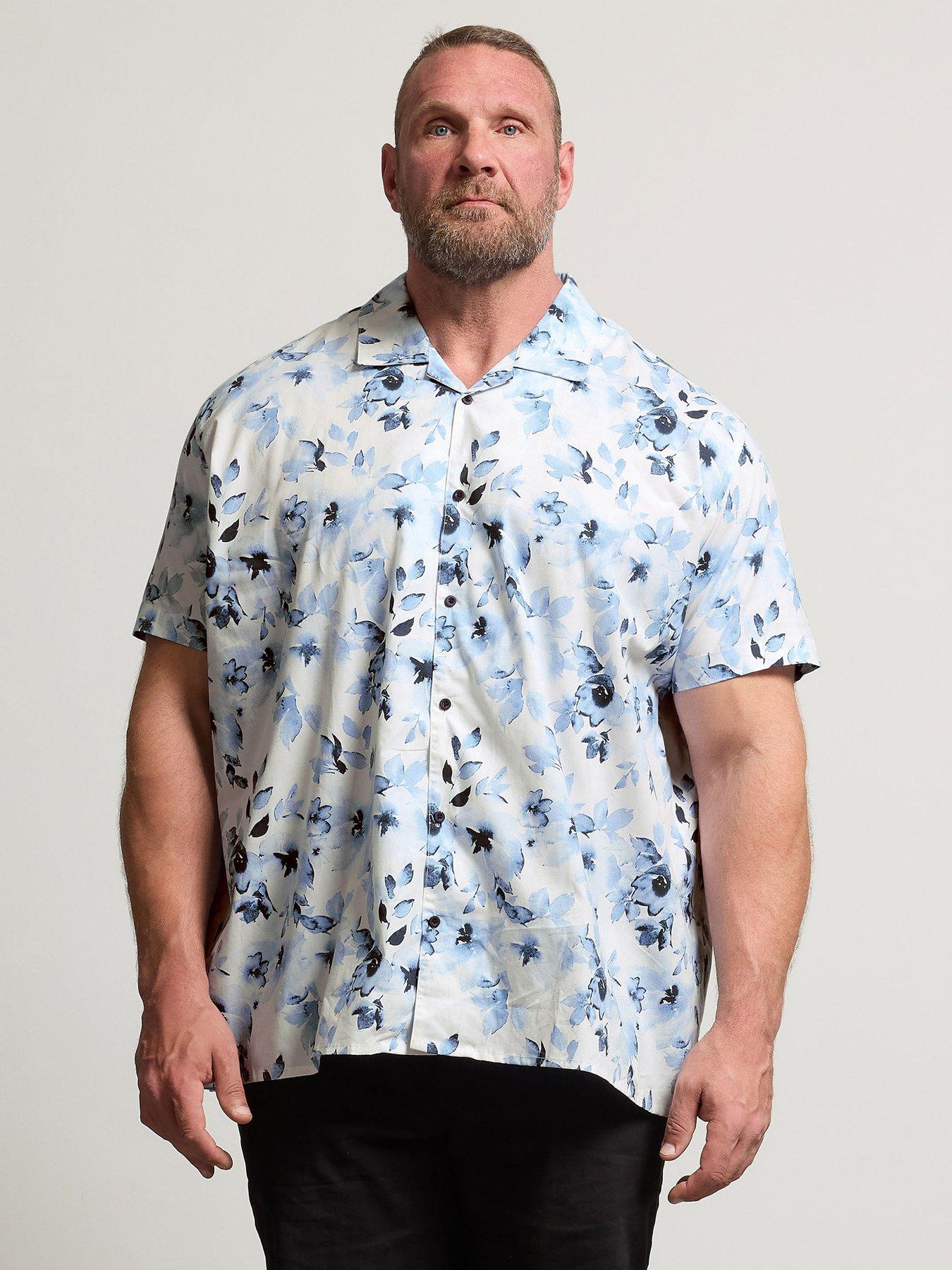 badrhino-flower-print-poplin-short-sleeve-shirt