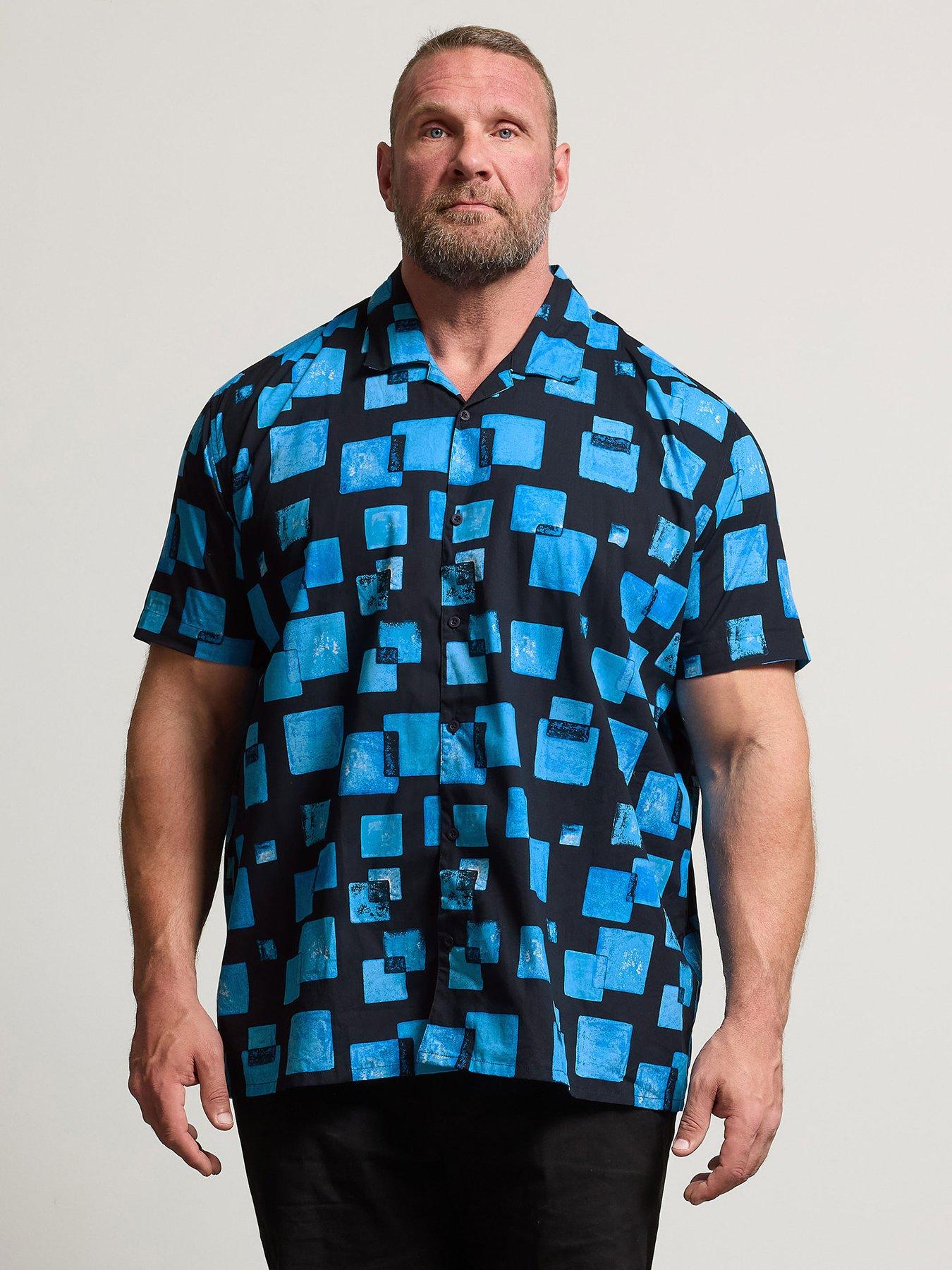 BadRhino Square Print Short Sleeve Shirt