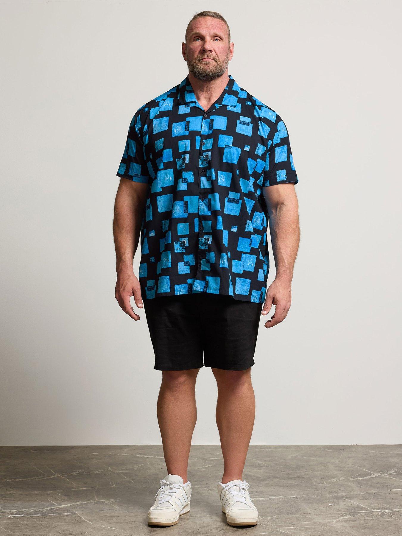 Image 3 of 4 of BadRhino Square Print Short Sleeve Shirt