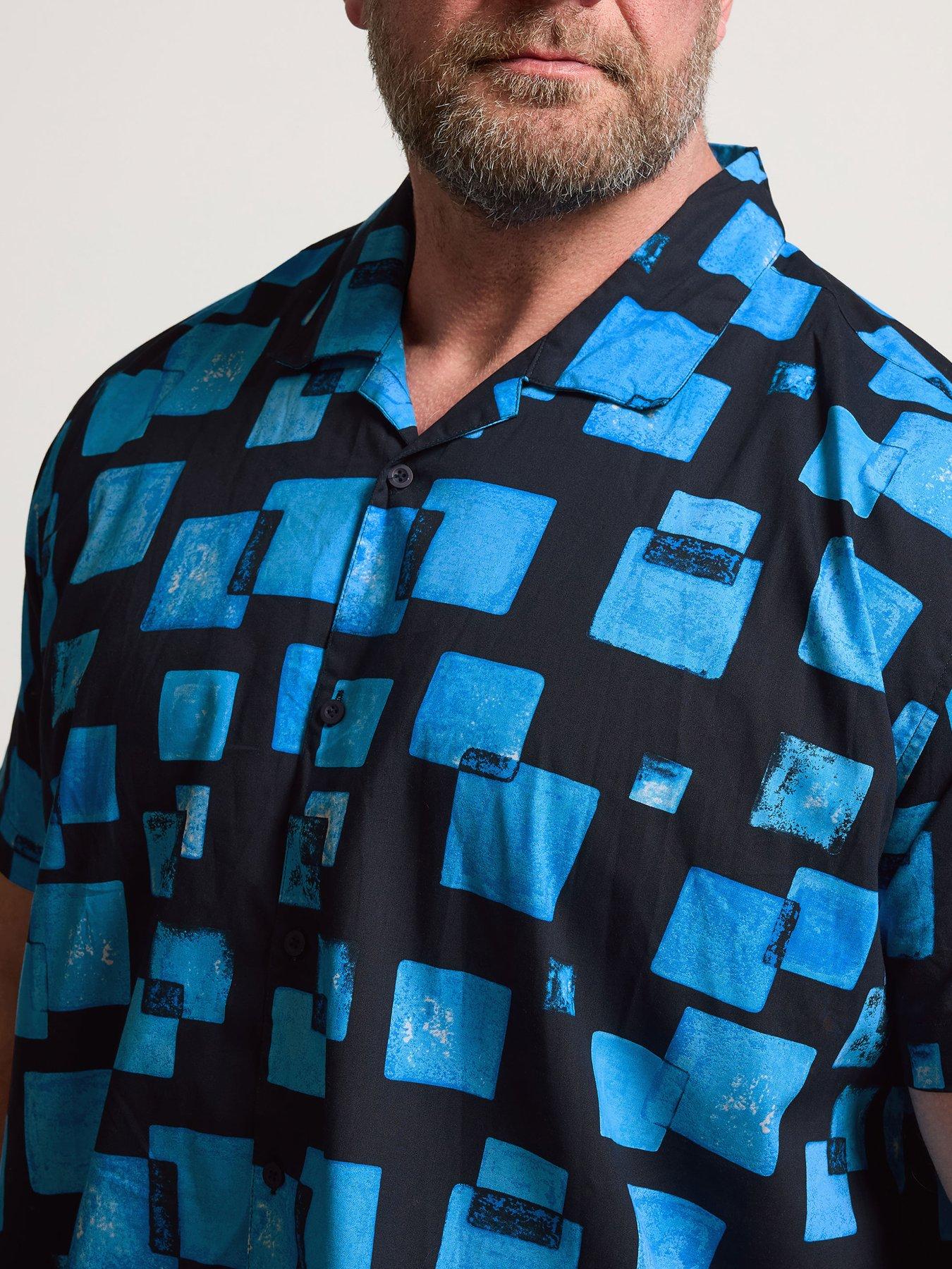 Image 4 of 4 of BadRhino Square Print Short Sleeve Shirt