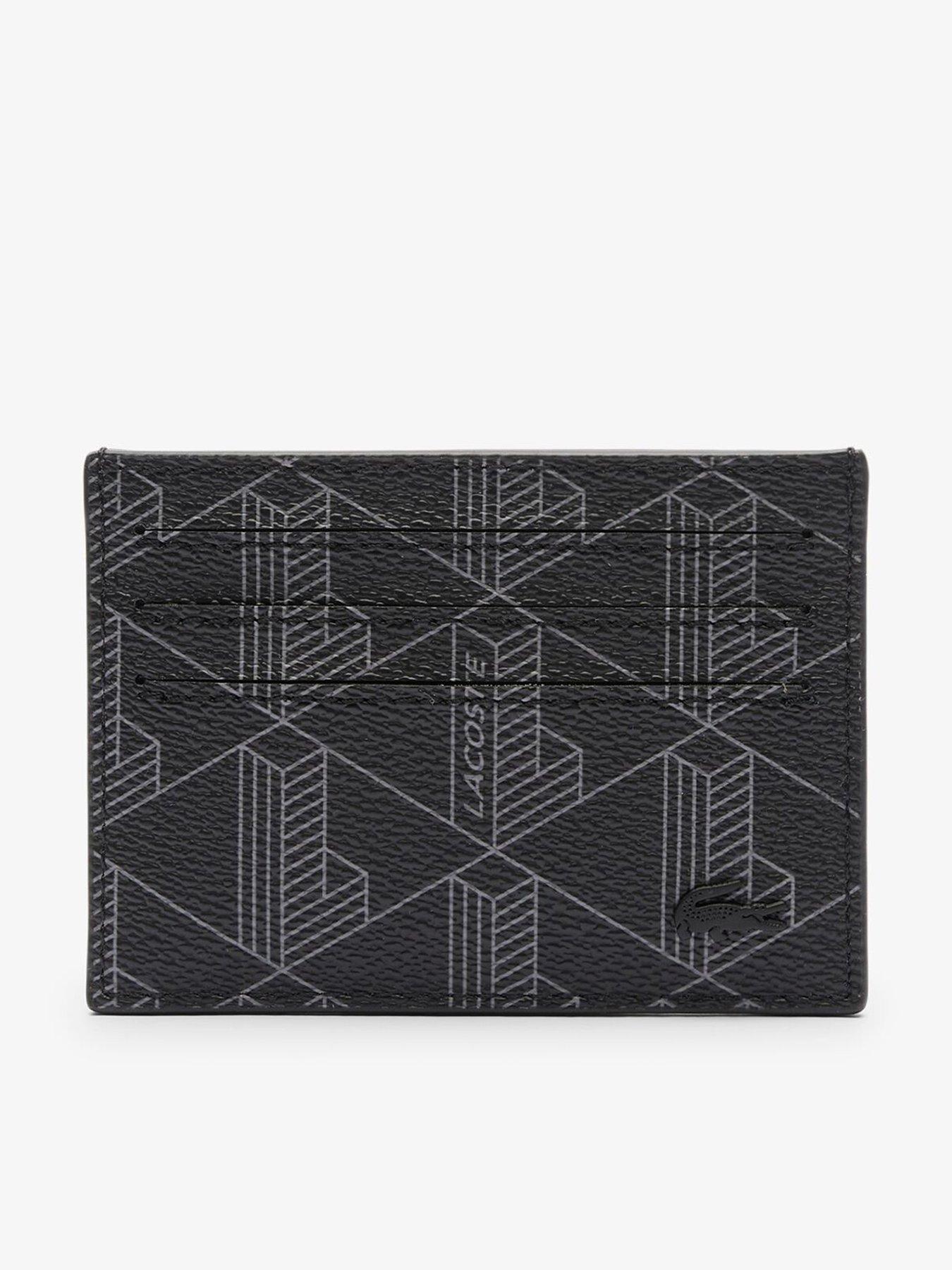 Lacoste Monogram Card Holder- Black