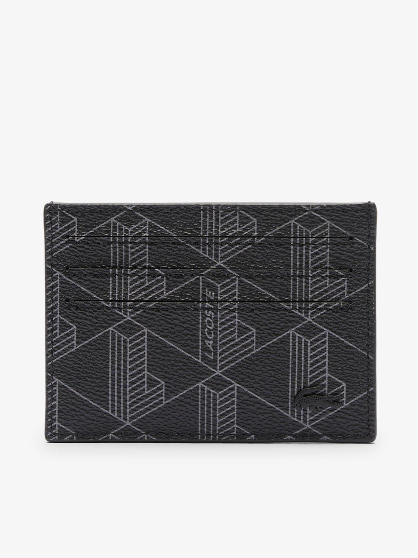 Image 2 of 4 of Lacoste Lacoste Monogram Card Holder- Black