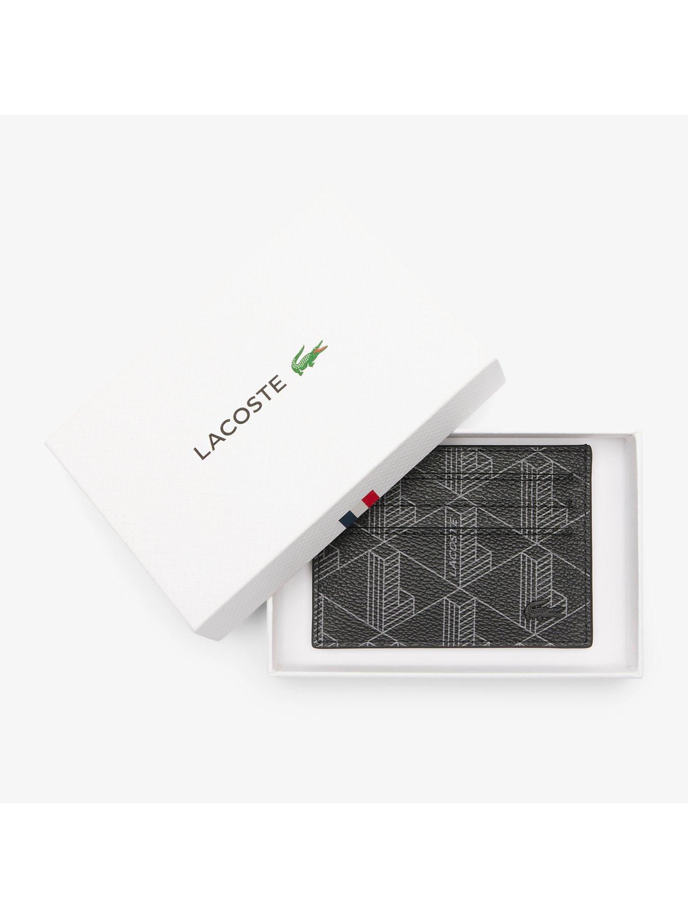 Image 4 of 4 of Lacoste Lacoste Monogram Card Holder- Black