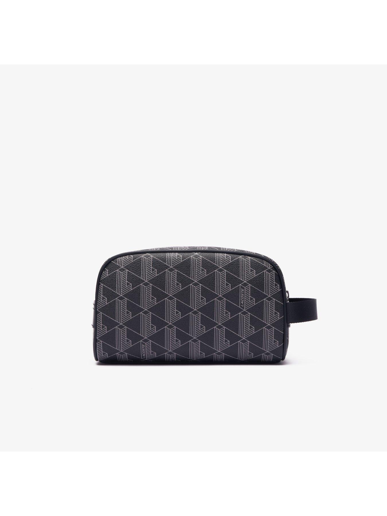 Image 5 of 5 of Lacoste Lacoste Monogram Wash Bag- Black