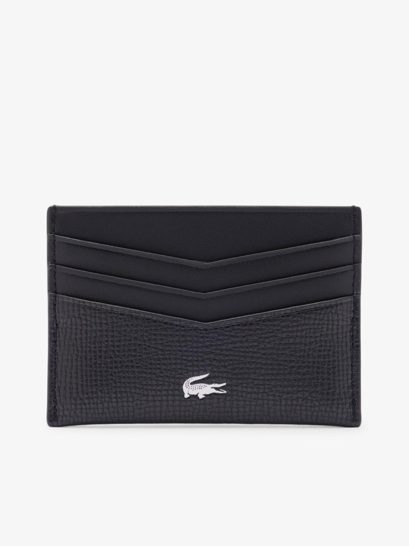 Lacoste Leather Card Holder- Black