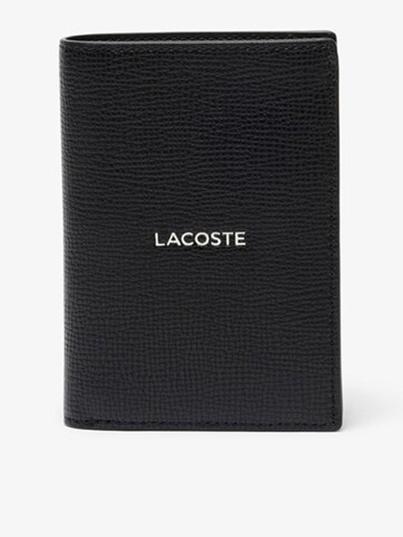 Lacoste Lacoste Leather Card Holder- Black