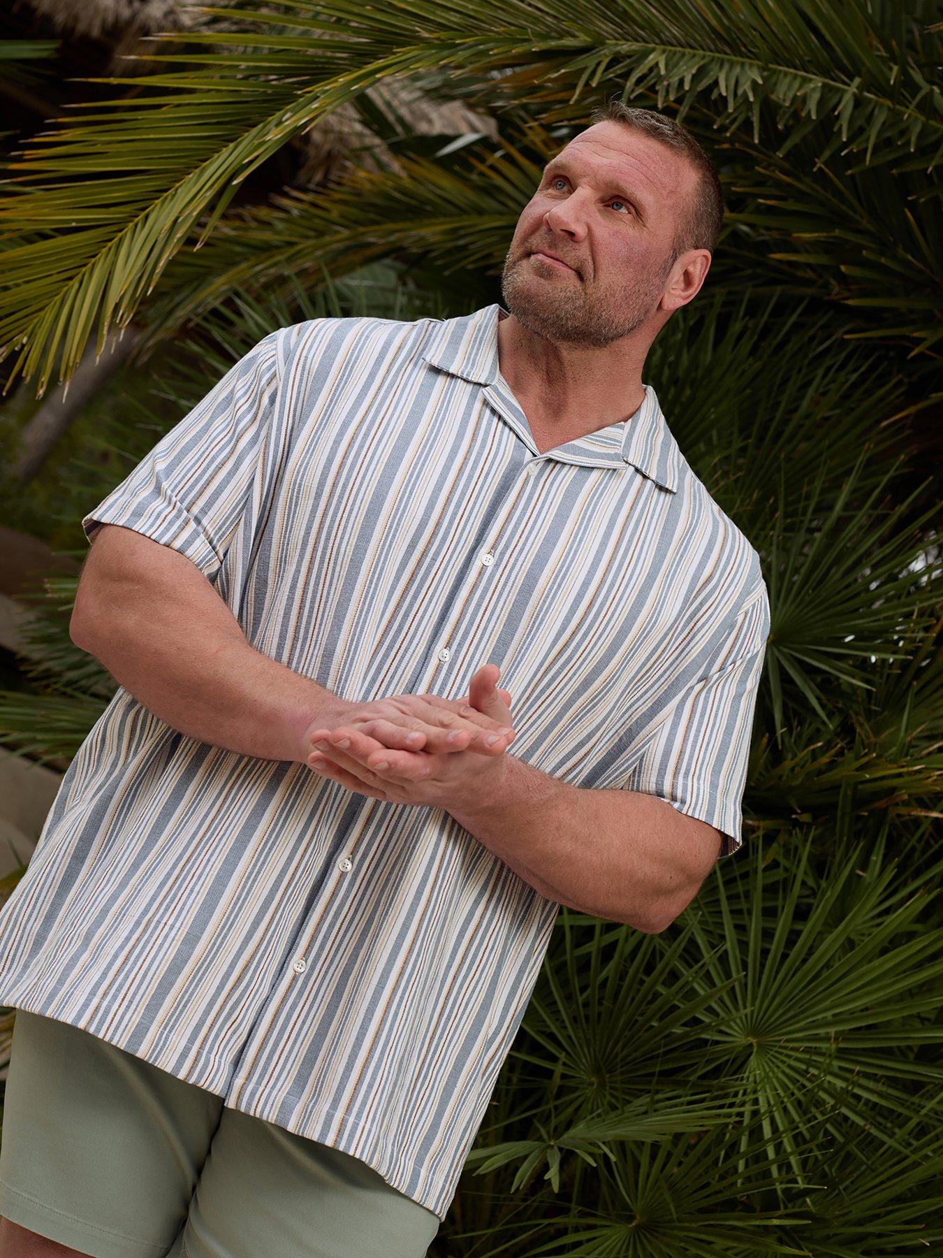 undefined Stripe Short Sleeve Shirt - White