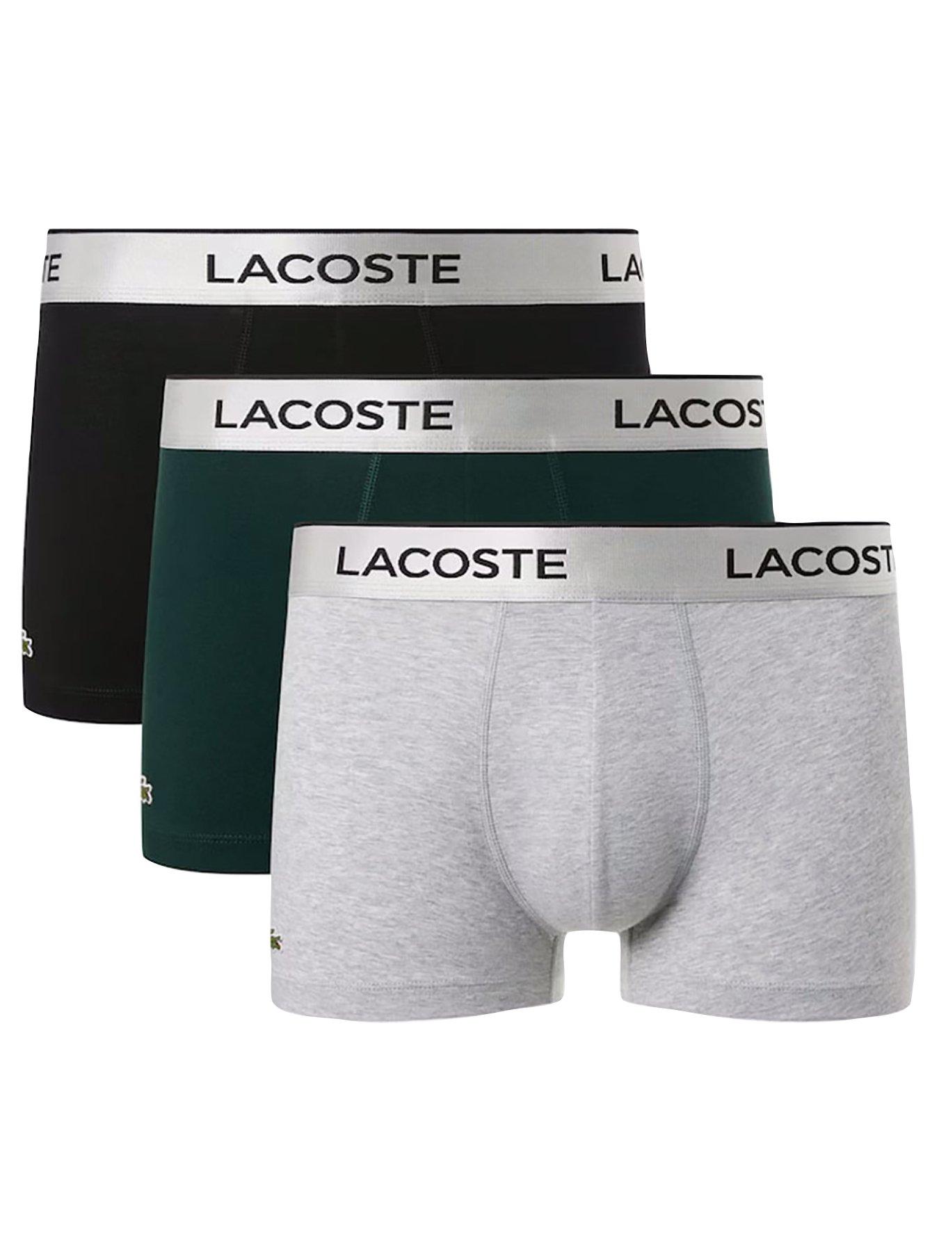 lacoste-lacoste-3-pack-standard-fit-sheen-finish-trunks--grey