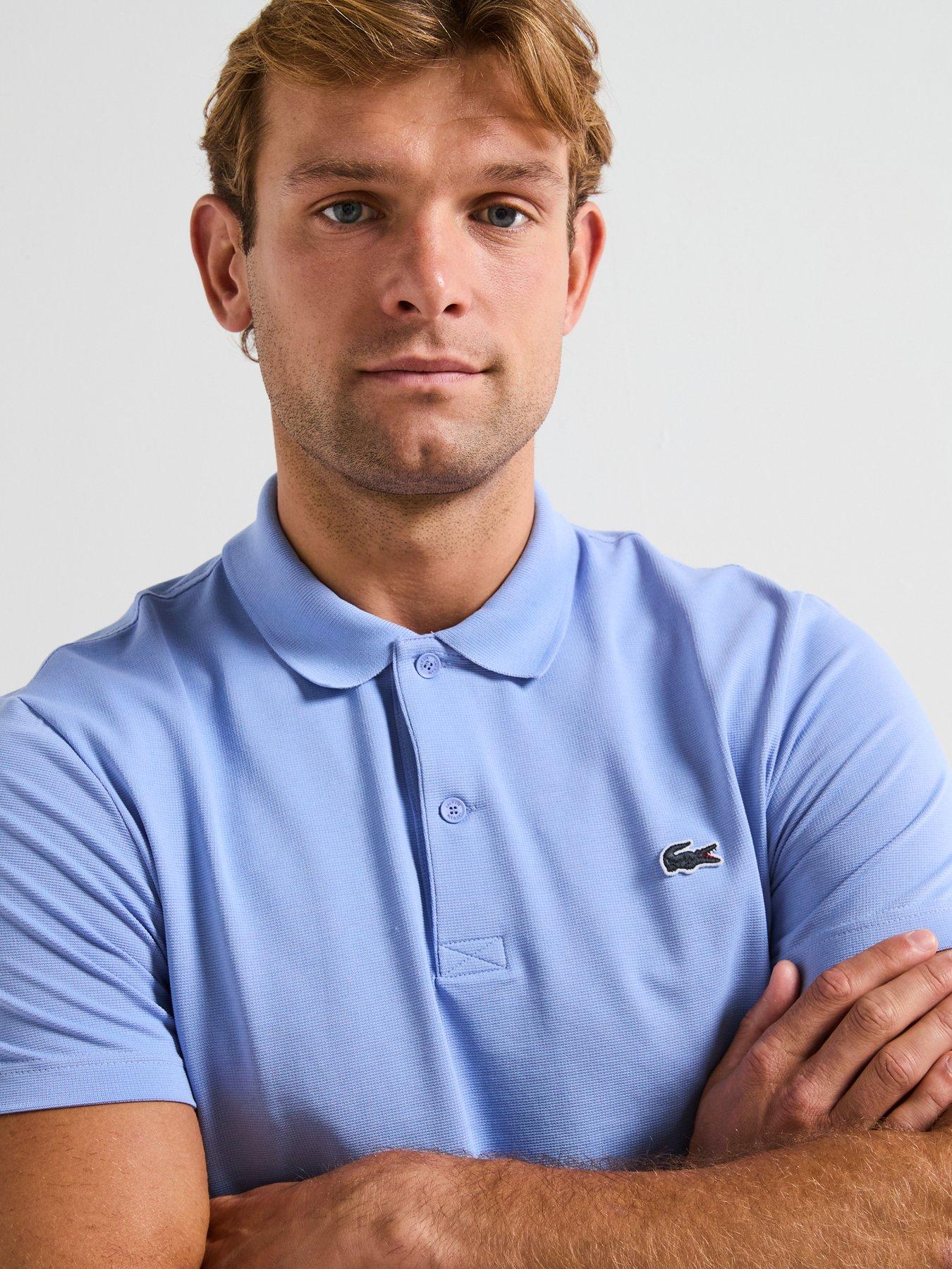Image 4 of 6 of Lacoste Regular Fit Ottoman Short Sleeve Polo Shirt - Blue
