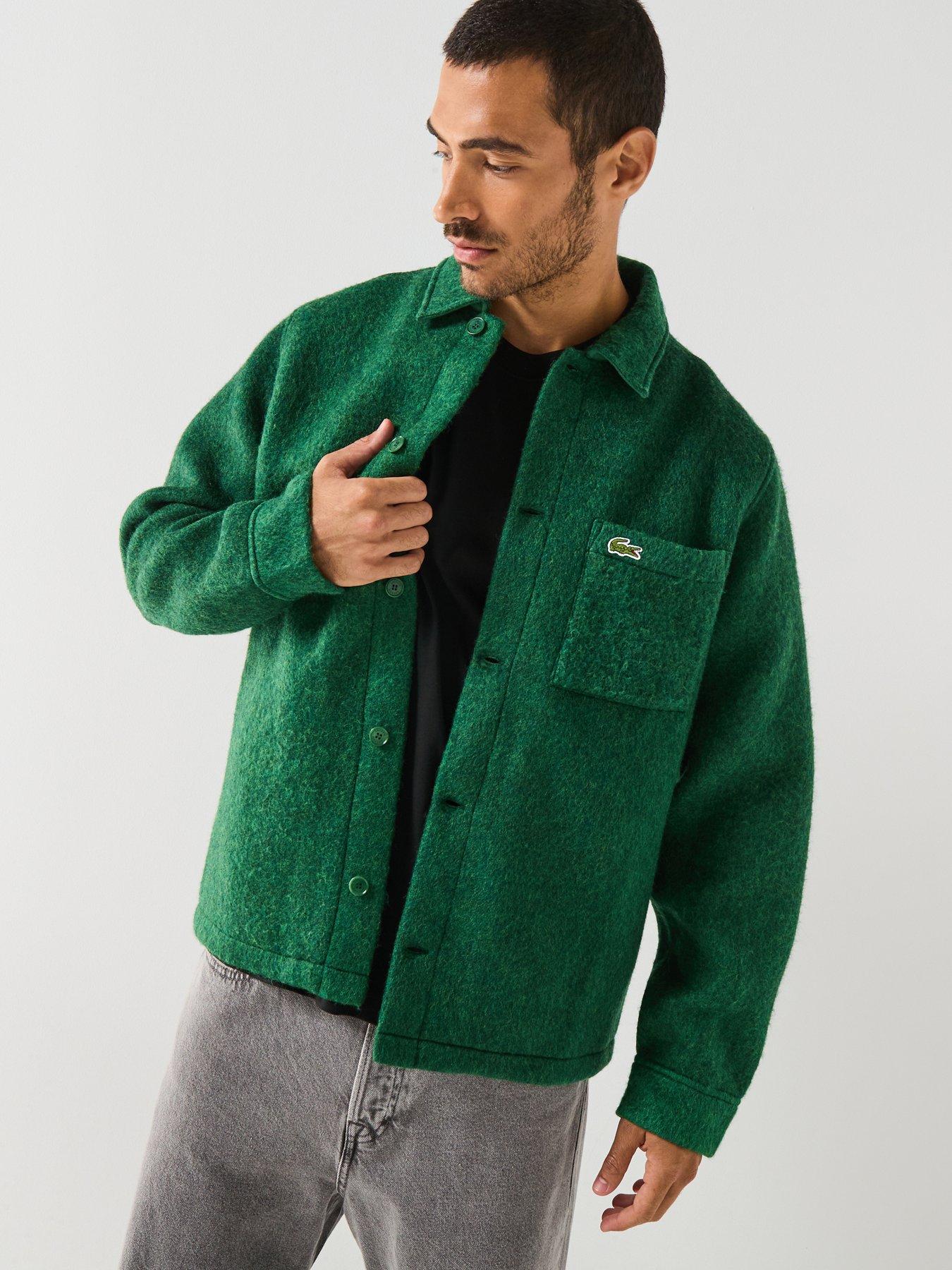 Lacoste Brushed Felt Heavyweight Overshirt - Green