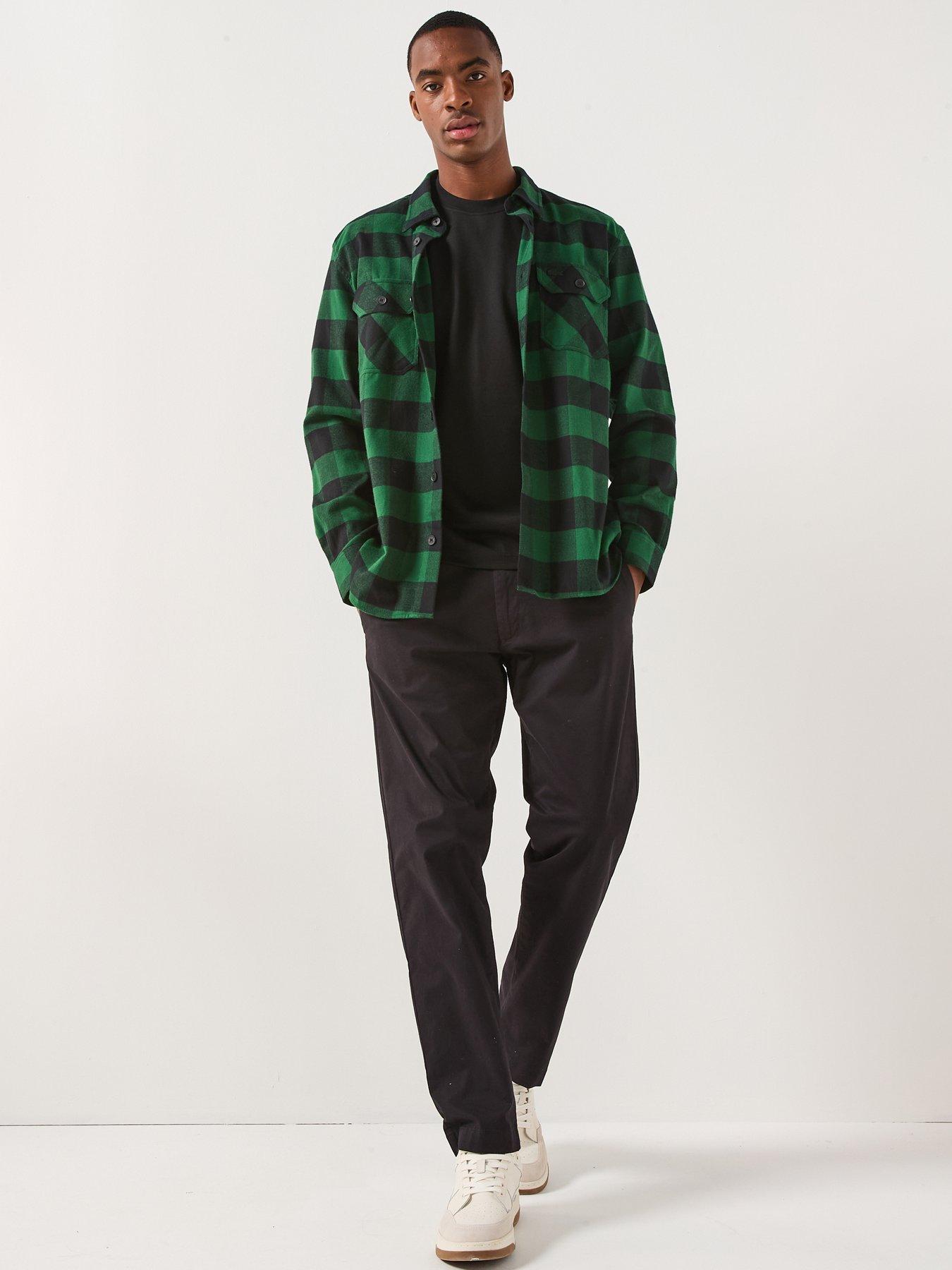 lacoste-lacoste-woven-cotton-long-sleeve-check-shirt--greenback