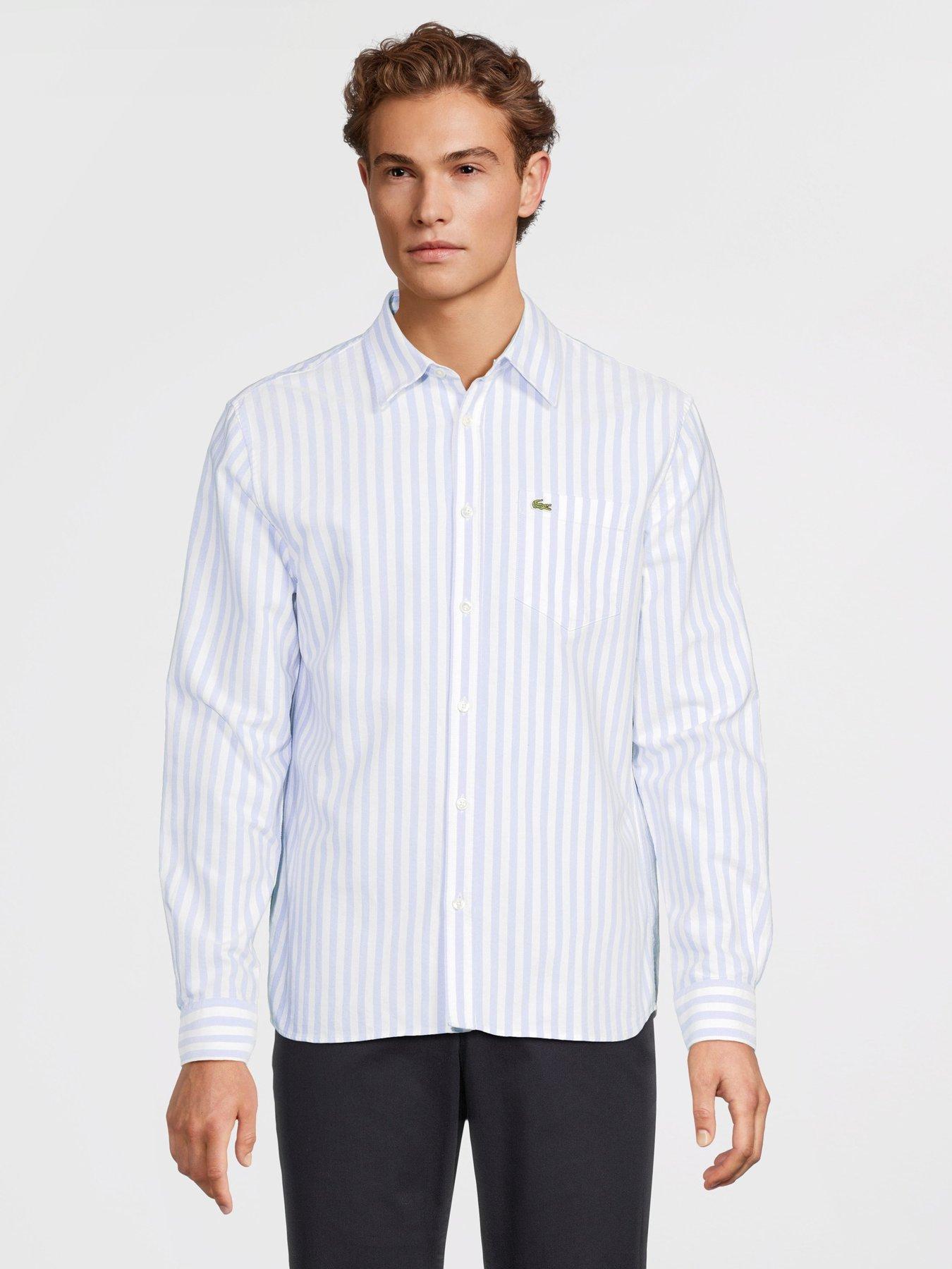 Lacoste Lacoste Large Striped Oxford Shirt - Blue
