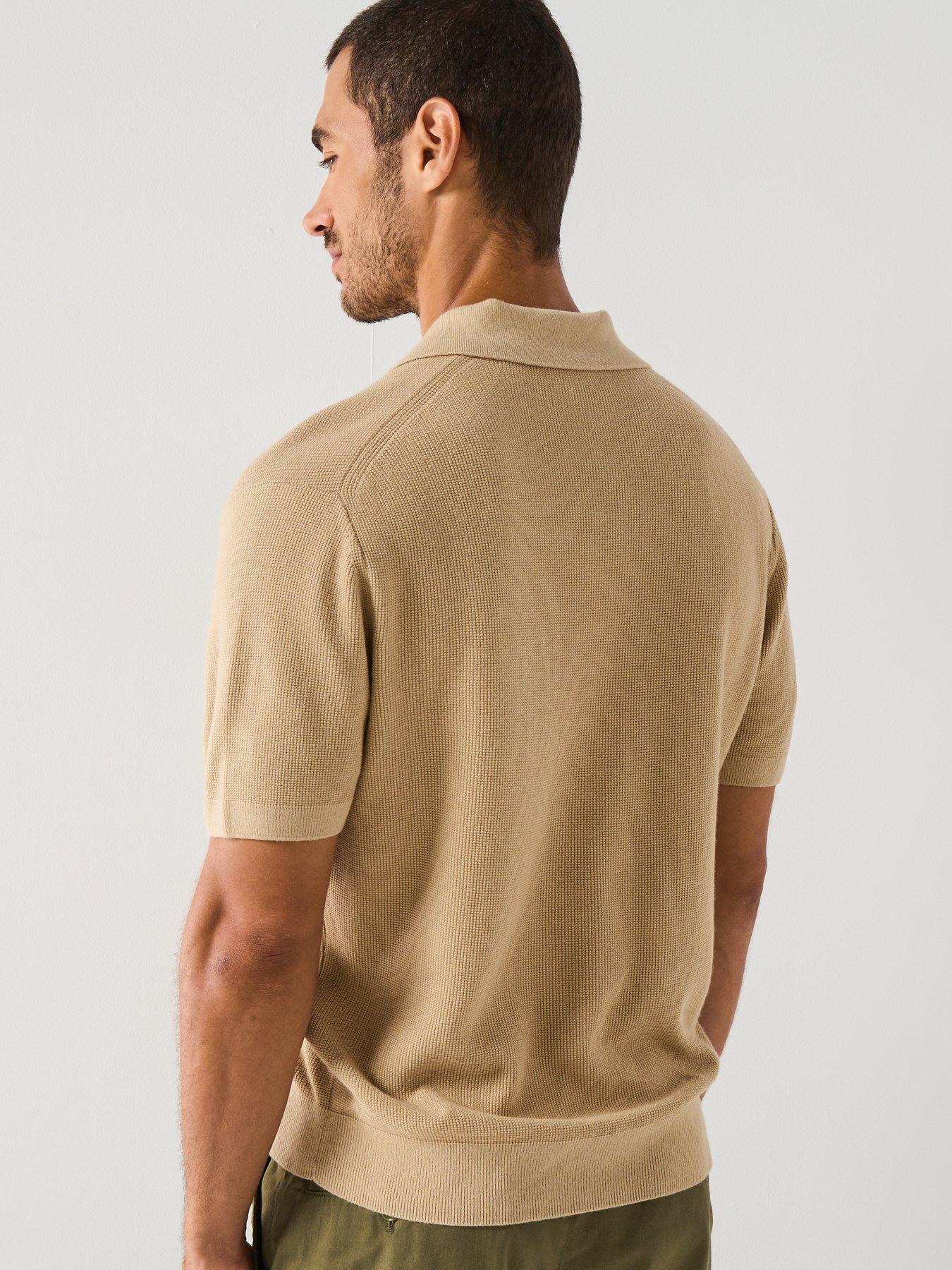 lacoste-textured-buttonless-polo-collar-knitted-jumper--beigestillFront