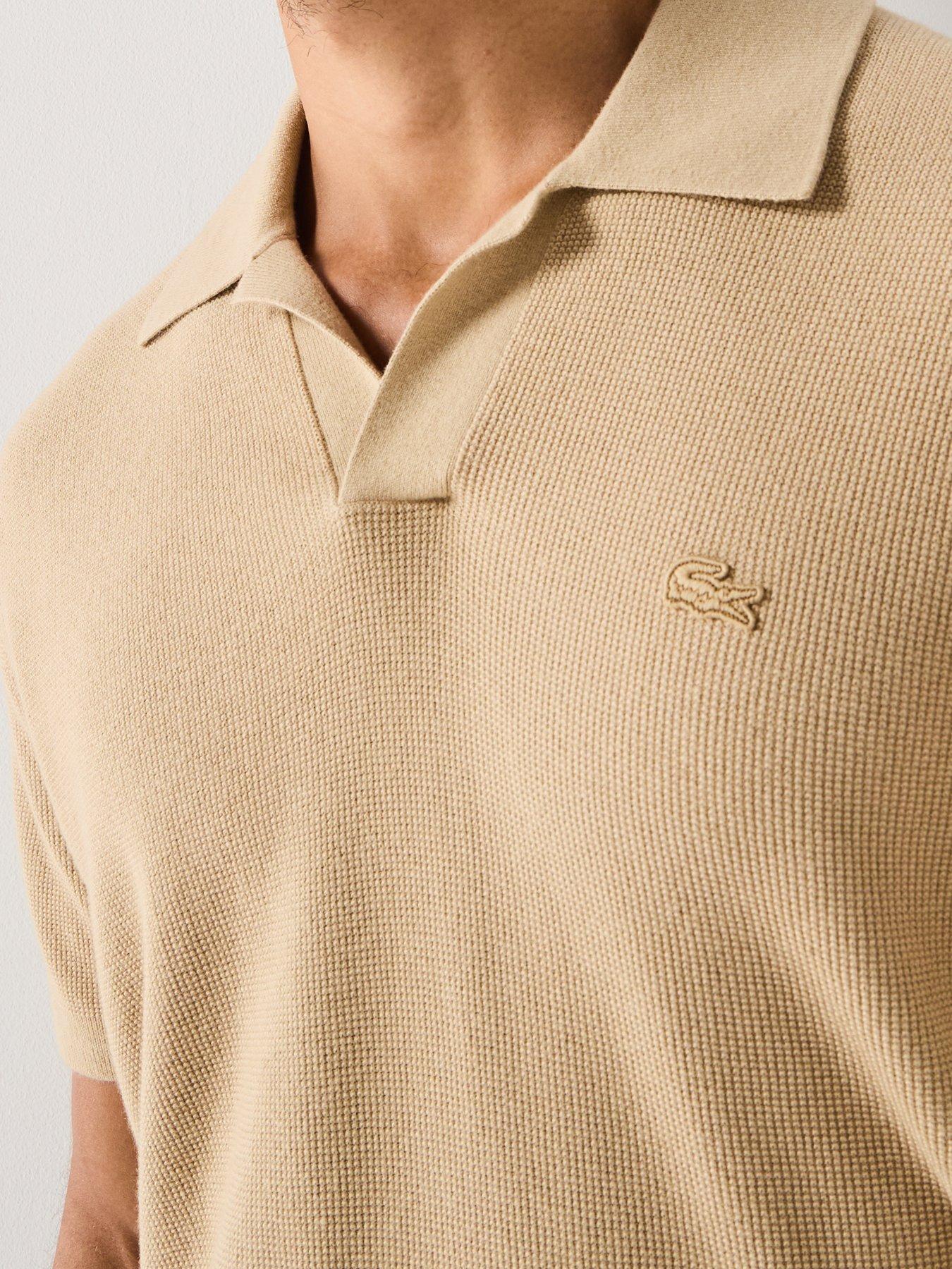 lacoste-textured-buttonless-polo-collar-knitted-jumper--beigeoutfit