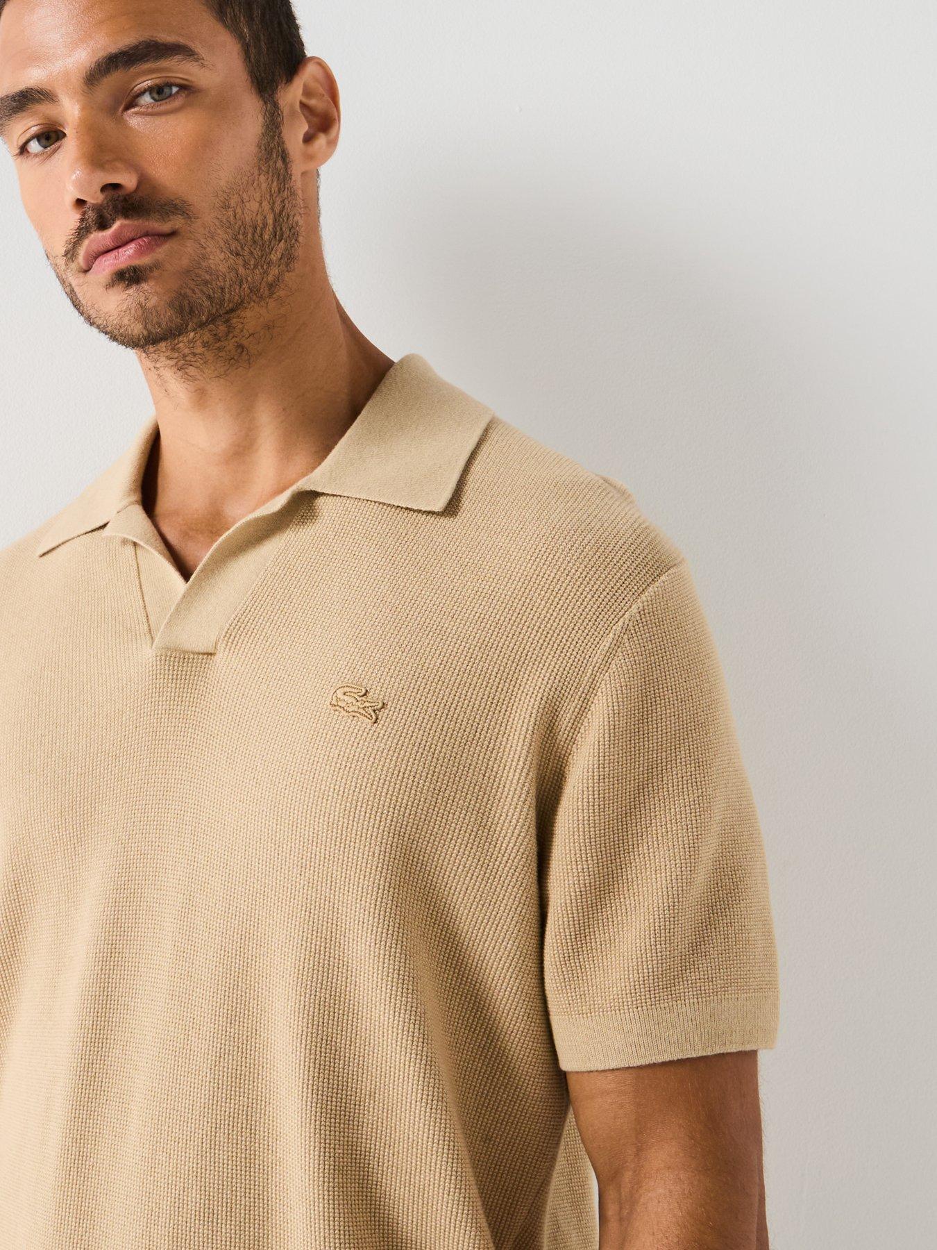 lacoste-textured-buttonless-polo-collar-knitted-jumper--beigedetail