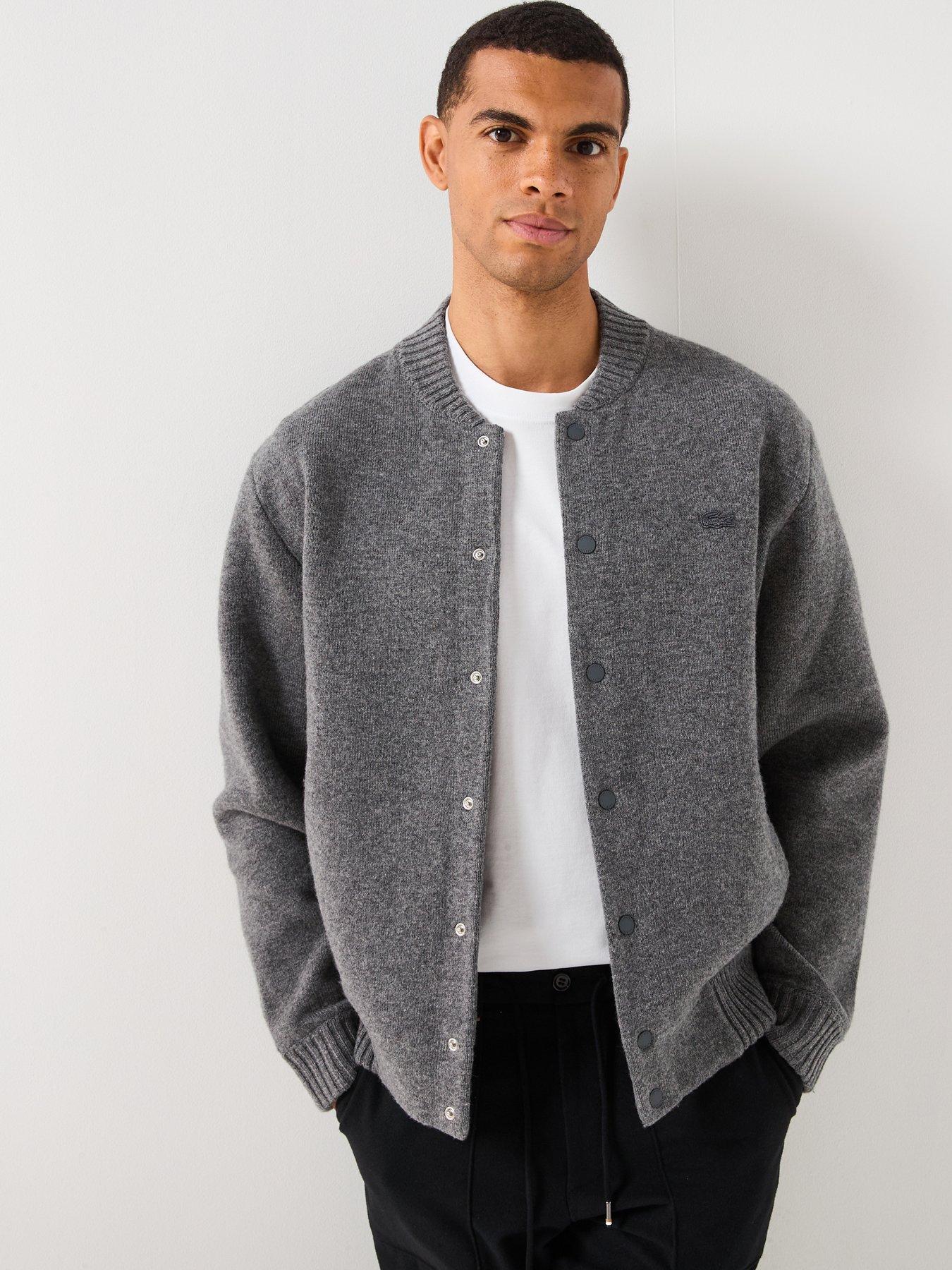 lacoste-interlock-heavyweight-knitted-bomber-jacket--greyfront