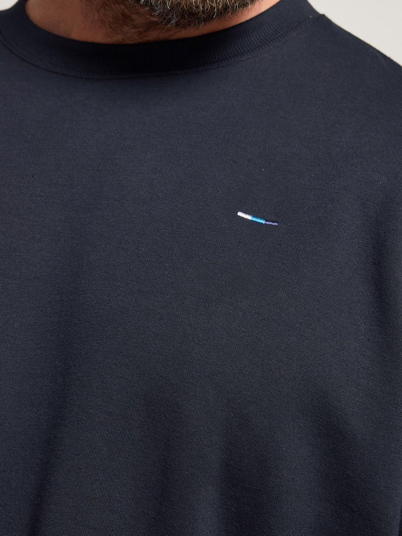 badrhino-plain-long-sleeve-crew-sweat-blueoutfit