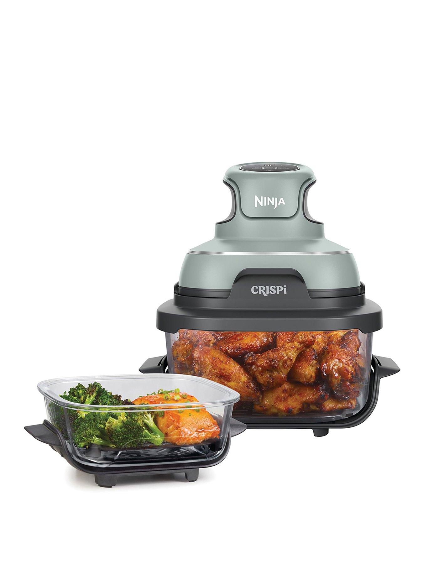 NINJA CRISPi 4-in-1 Portable Glass Air Fryer - Sage FN101UKSG