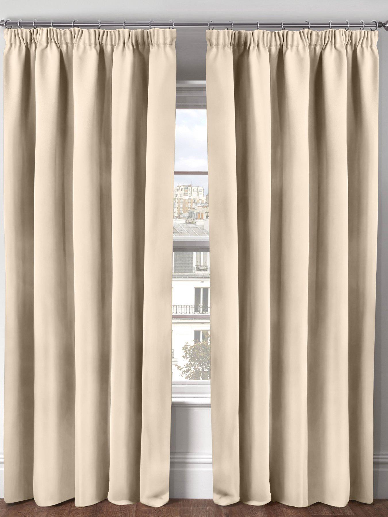Very Home Woven Blackout Pleat Curtains 66x54
