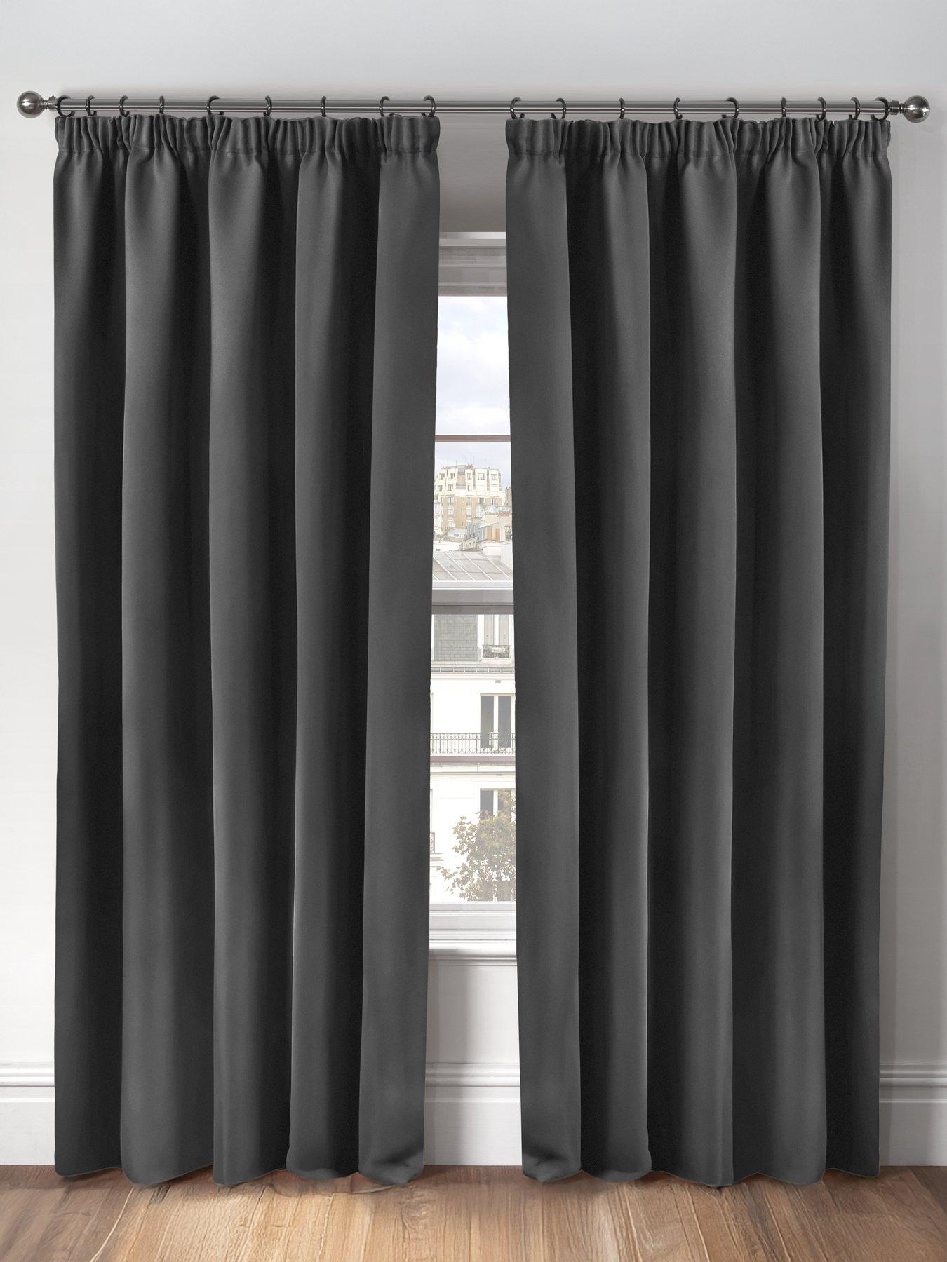 The Very Collection Woven Blackout Pleat Curtains 66x54