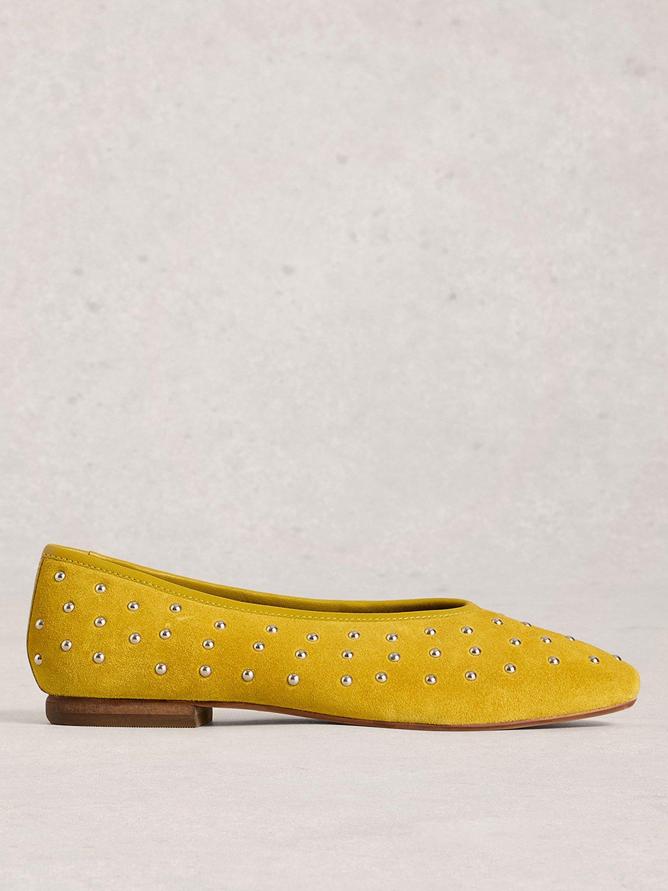 White Stuff Boho Studded Ballerina - Yellow