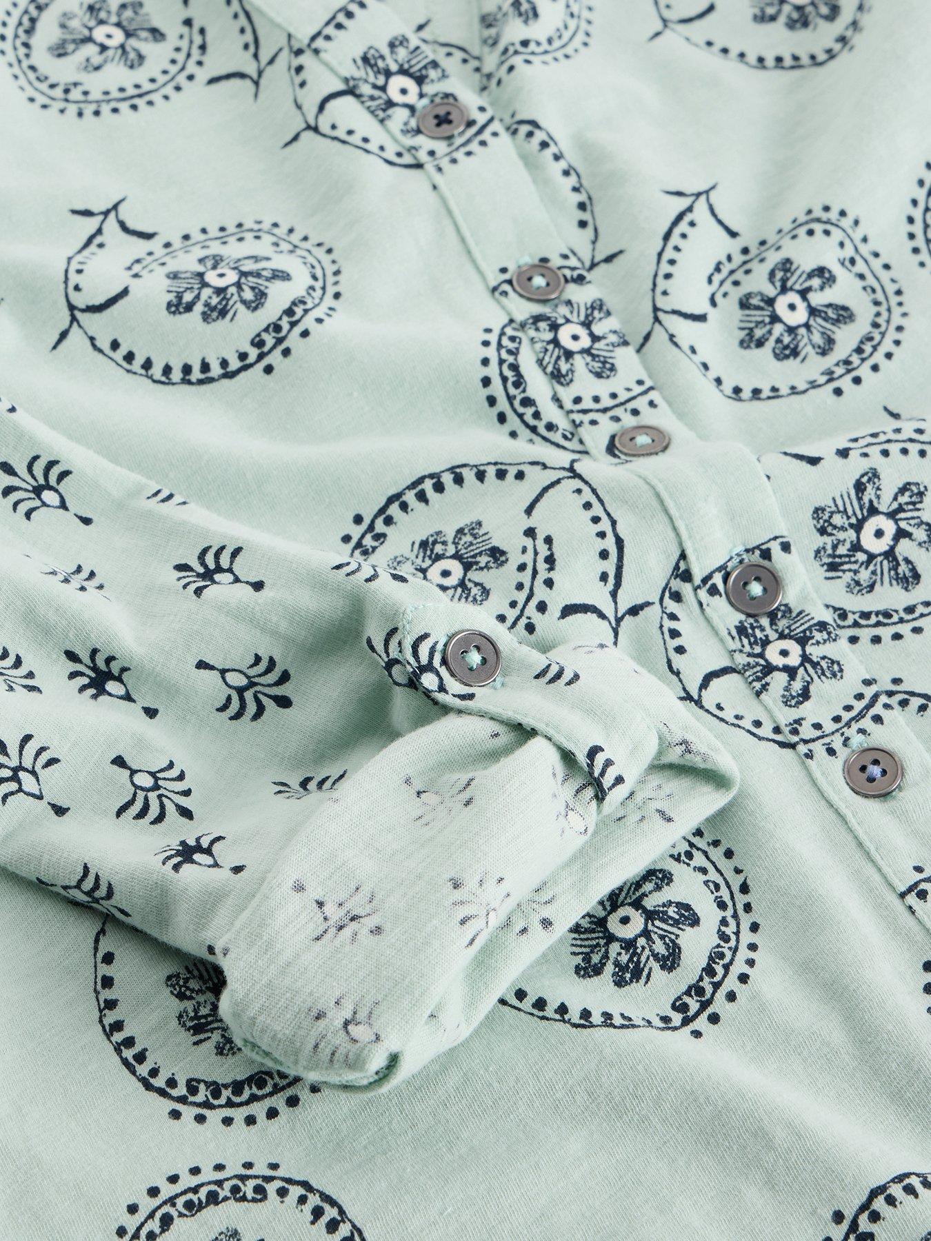 Image 6 of 6 of White Stuff Annie Jersey Shirt - Green