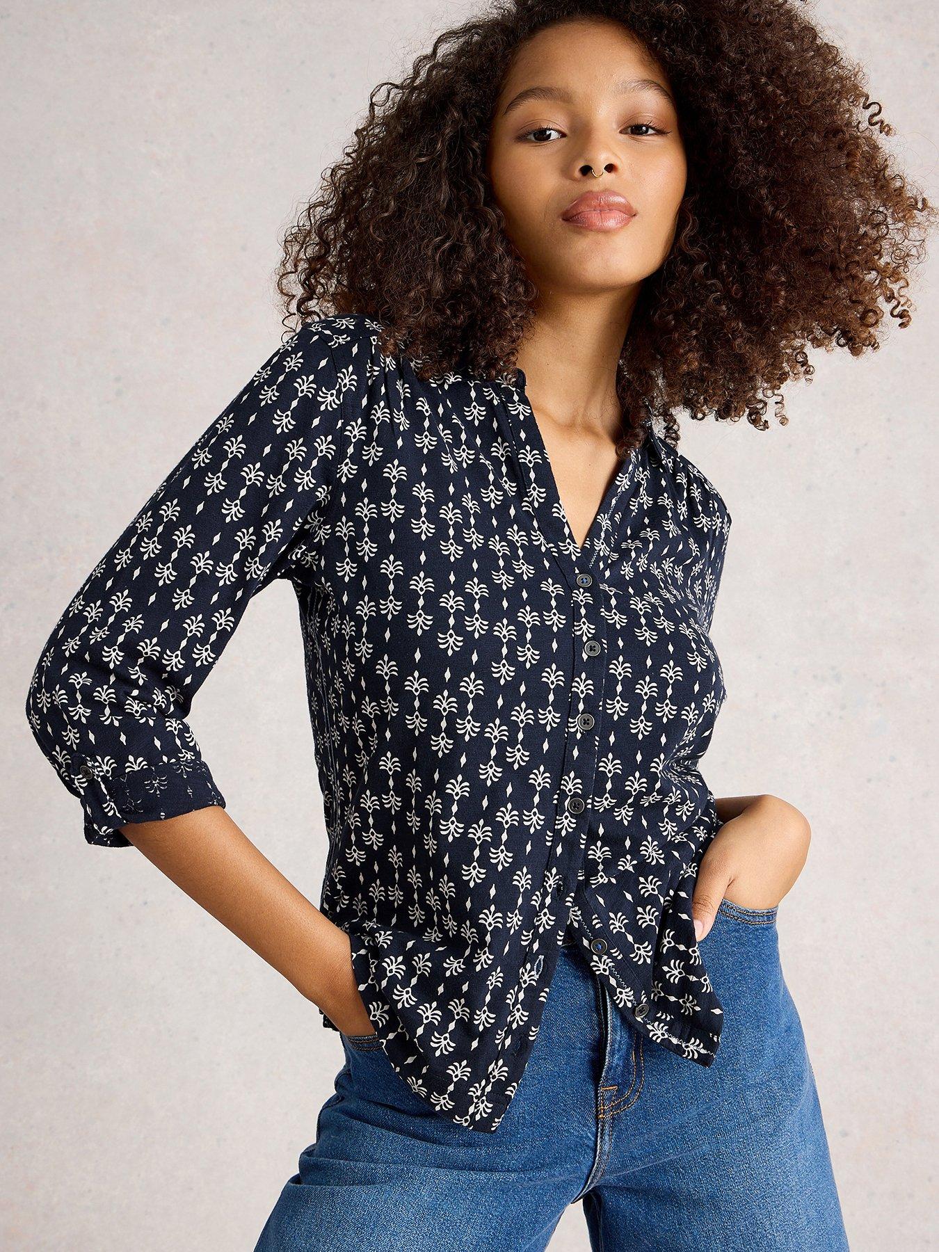 undefined Annie Jersey Shirt - Navy