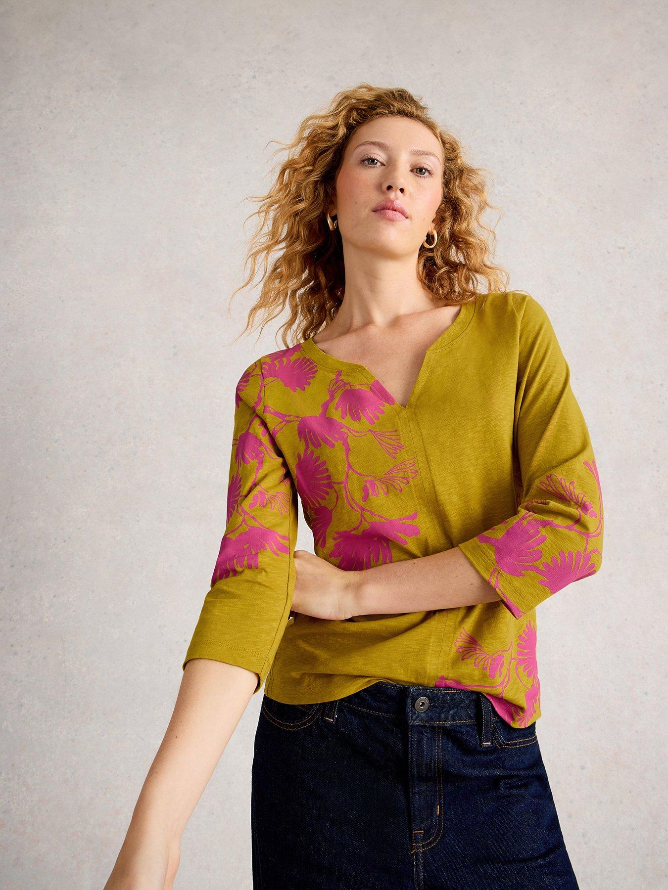 White Stuff Nelly Long Sleeve T-Shirt - Yellow