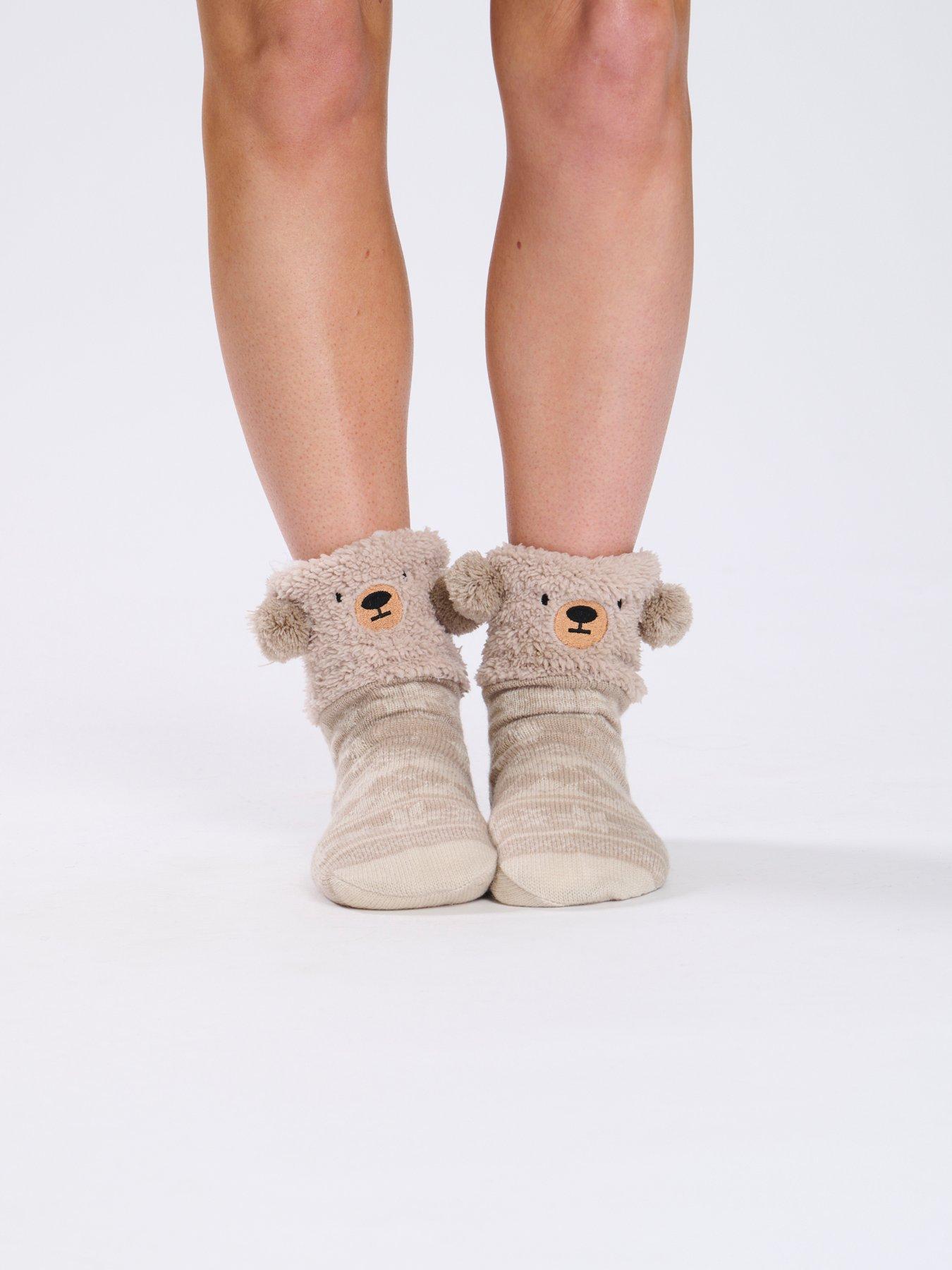 loungeable-teddy-3d-fairlaise-sock-browndetail