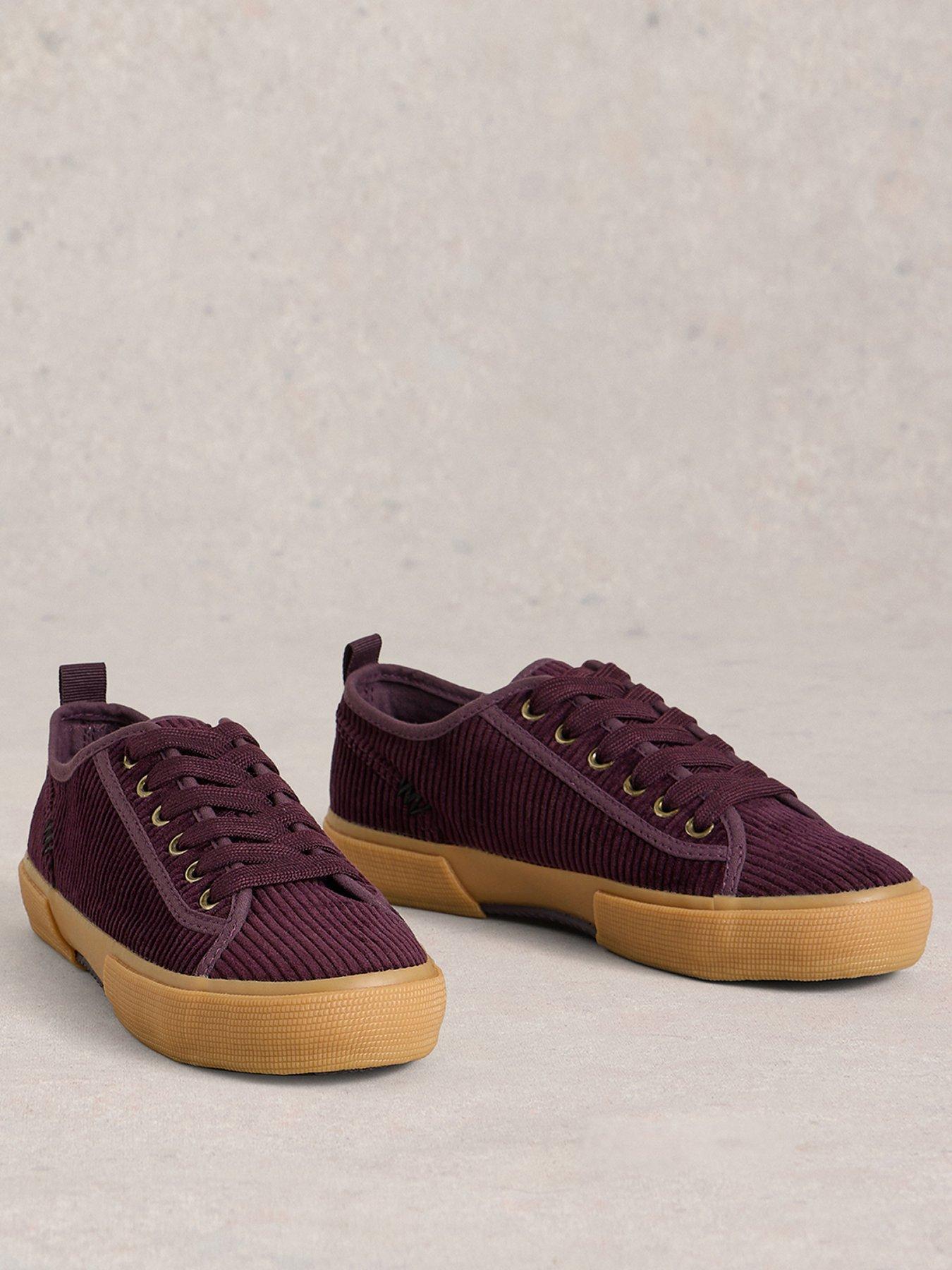 Image 2 of 4 of White Stuff Pippa Cord Lace Up Trainer - Purple