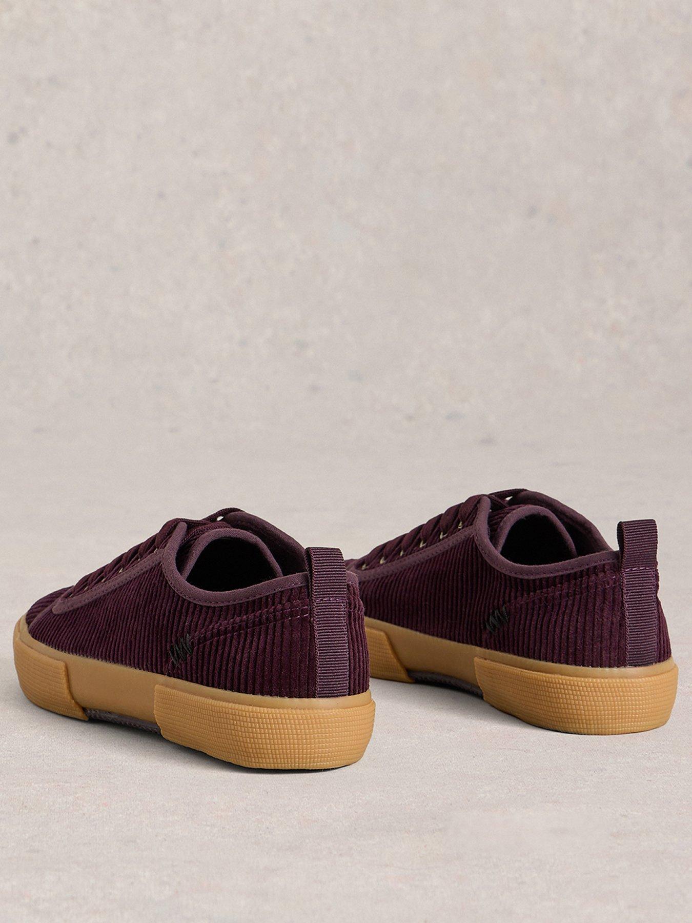 Image 3 of 4 of White Stuff Pippa Cord Lace Up Trainer - Purple