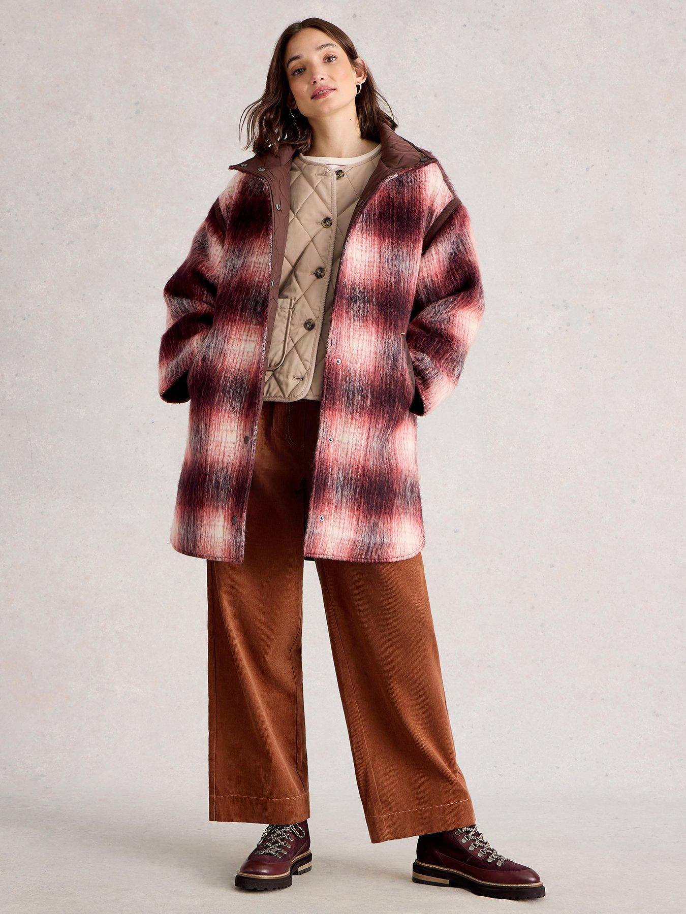 Image 3 of 6 of White Stuff Marlowe Reversible Coat - Purple
