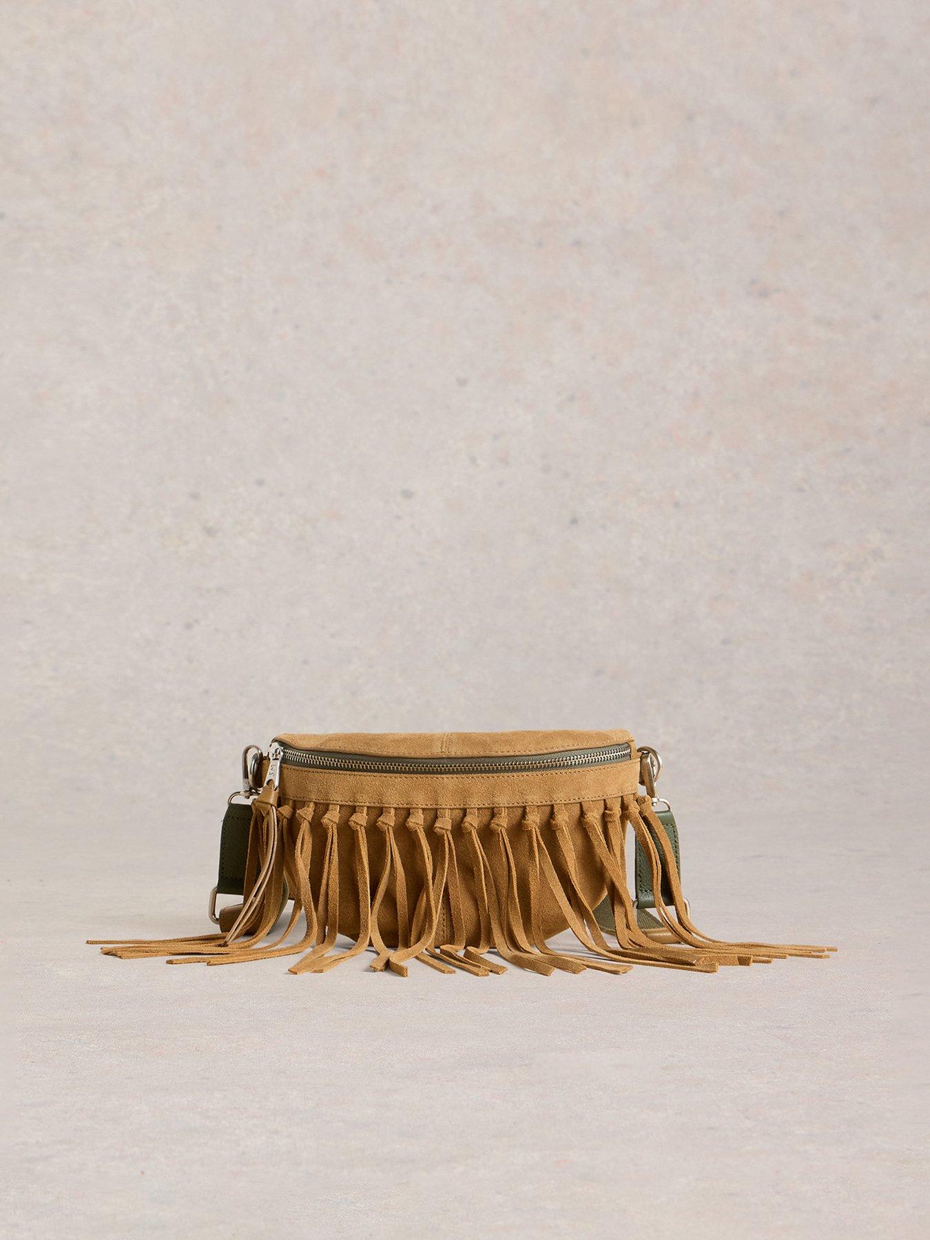 White Stuff Mini Sebby Tassel Sling Bag - Beige