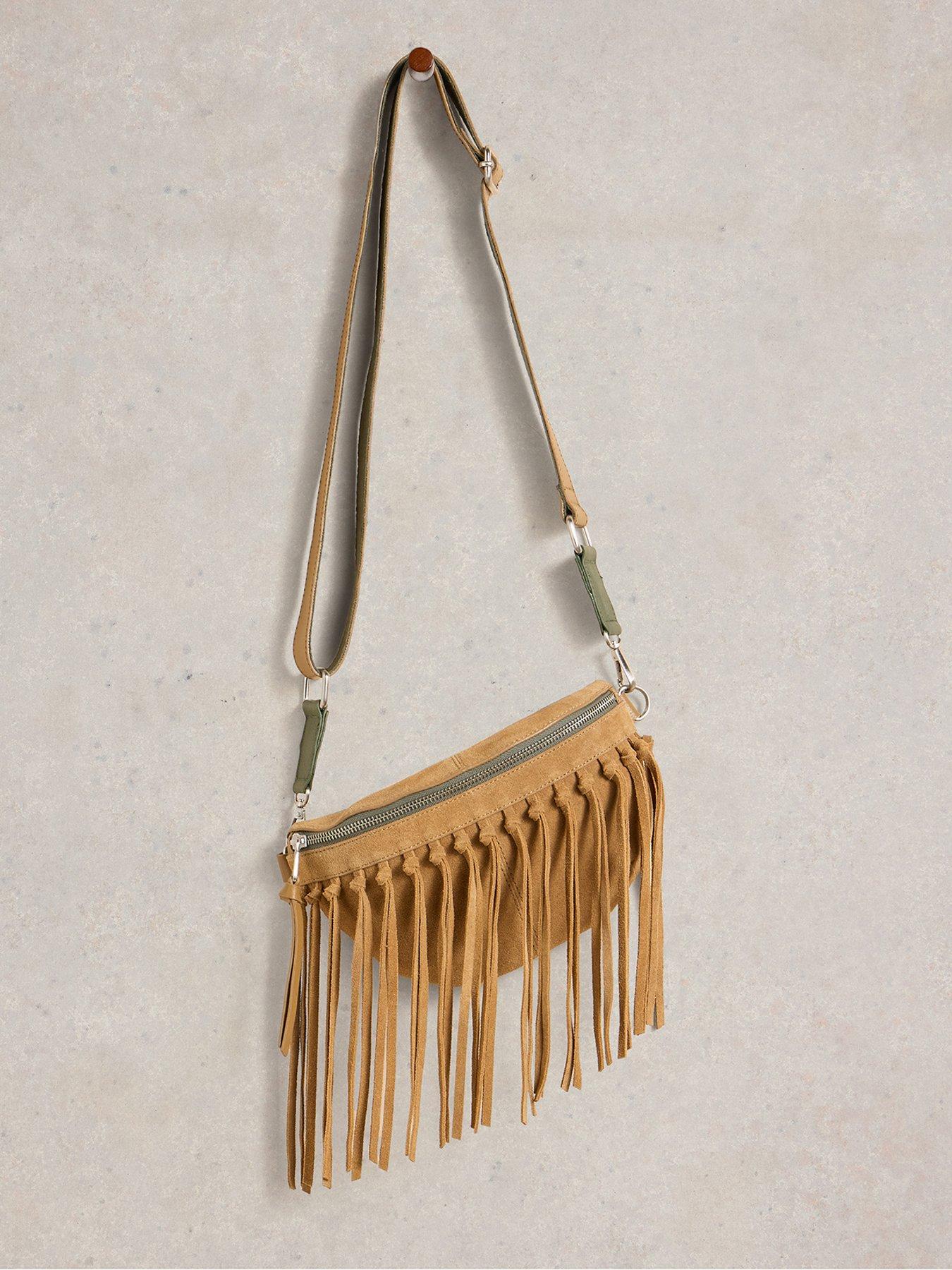 Image 2 of 4 of White Stuff Mini Sebby Tassel Sling Bag - Beige
