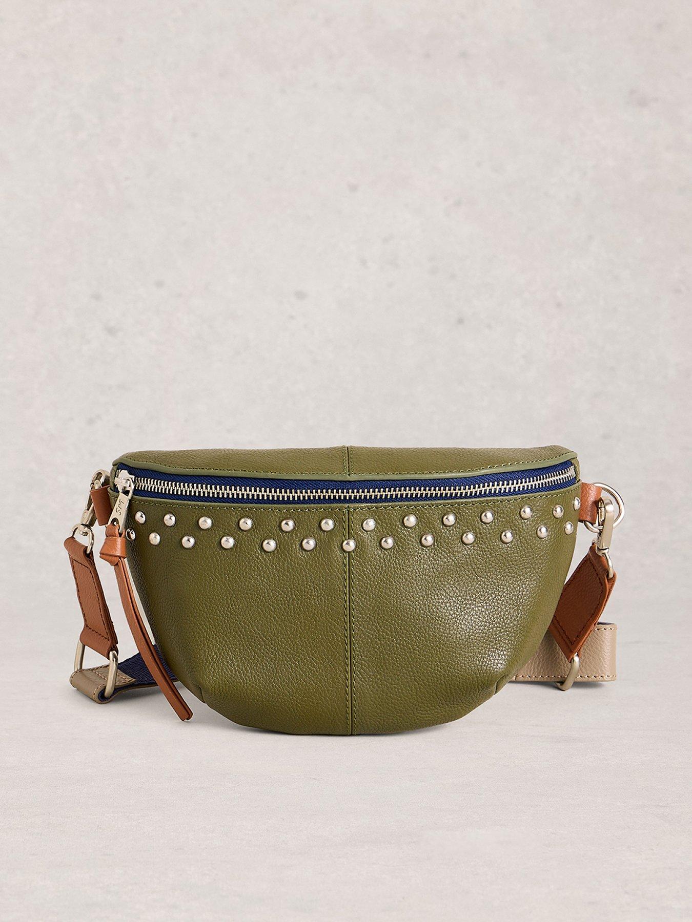 White Stuff Mini Sebby Studded Sling Bag - Green